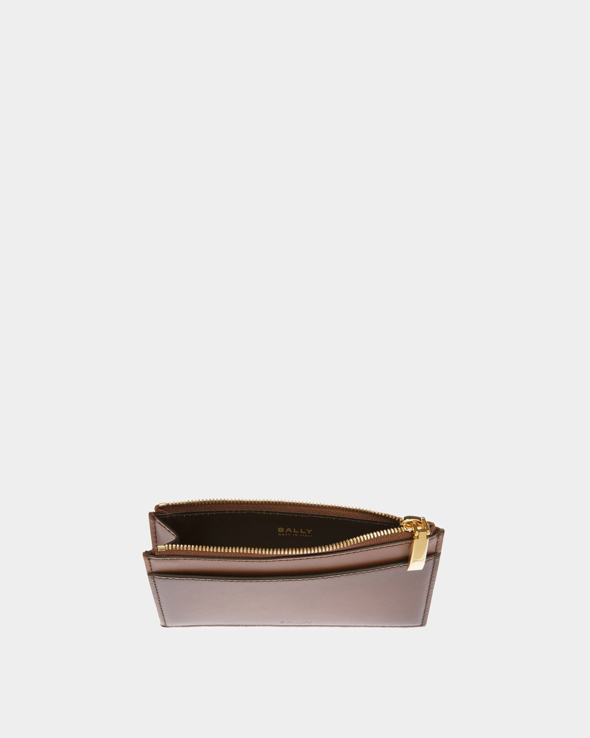 Speciale Card Holder | Men's Card Holder | Brown Leather | Bally | Still Life Open / Inside
