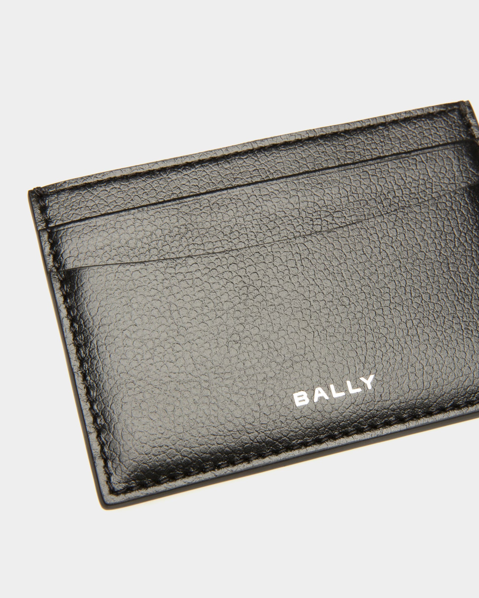 Banque Business Card Holder | Men's Business Card Holder | Black Leather | Bally | Still Life Detail