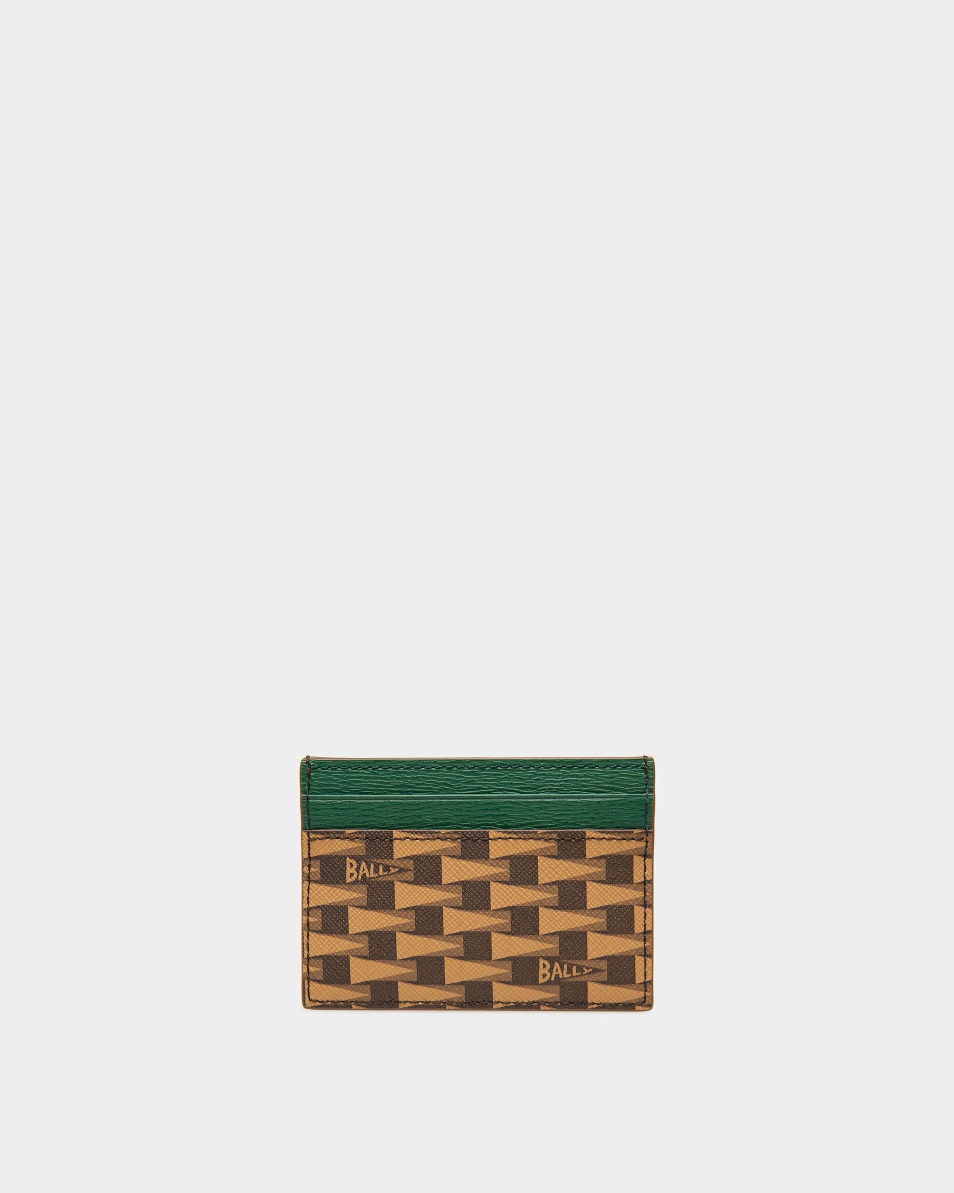 Pennant Business Card Holder | Men's Business Card Holder | Desert And Kelly Green Leather | Bally | Still Life Back