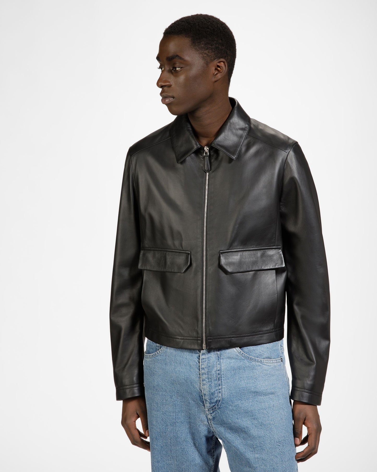 Leather Patch Pocket Jacket
