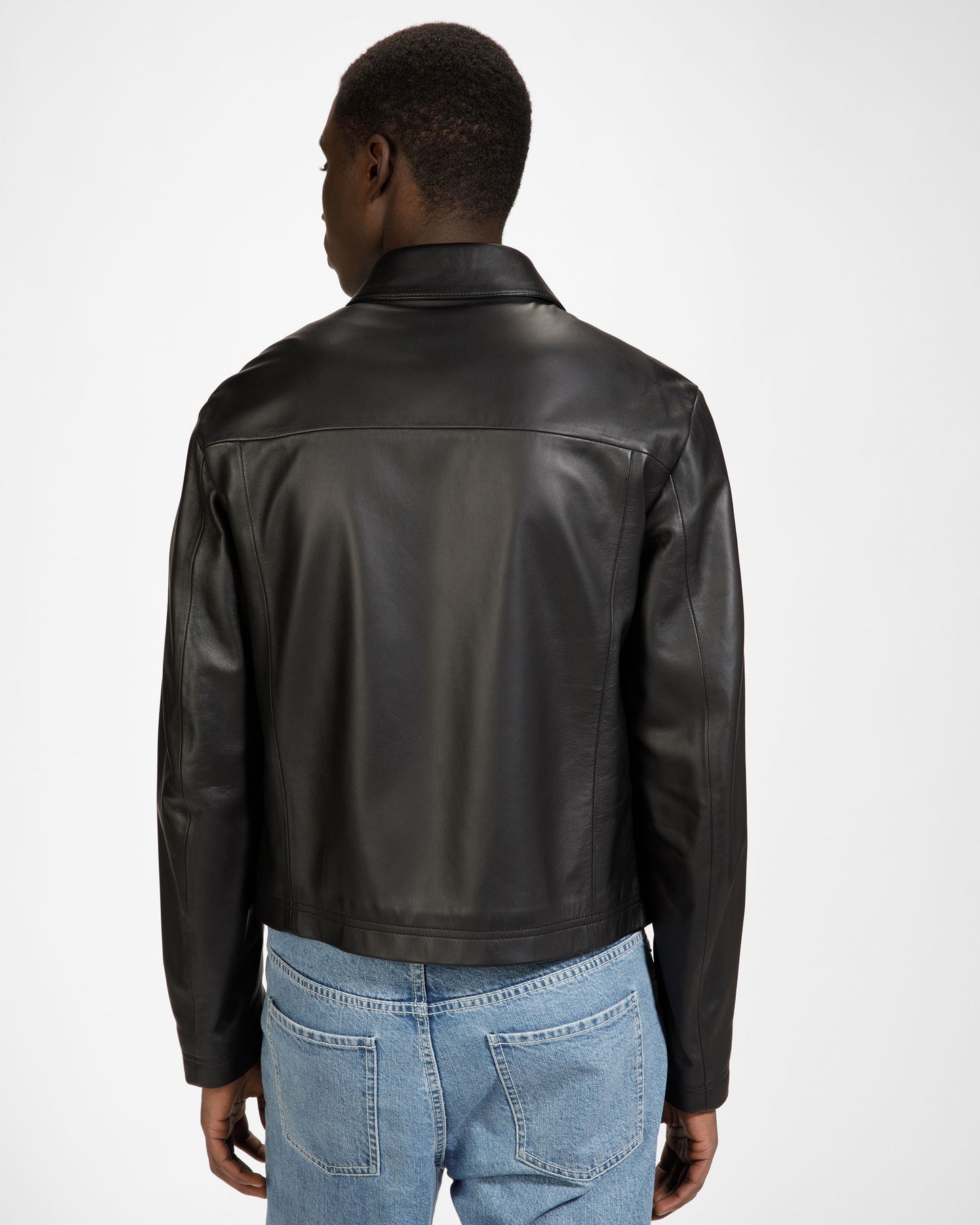 Leather Patch Pocket Jacket