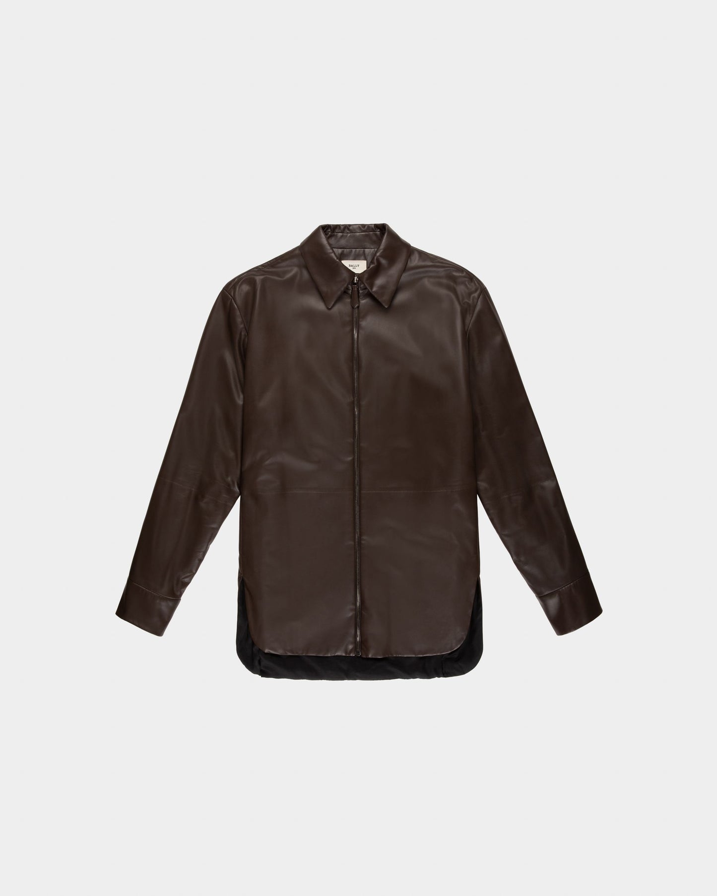 Leather Jacket In Ebony Brown