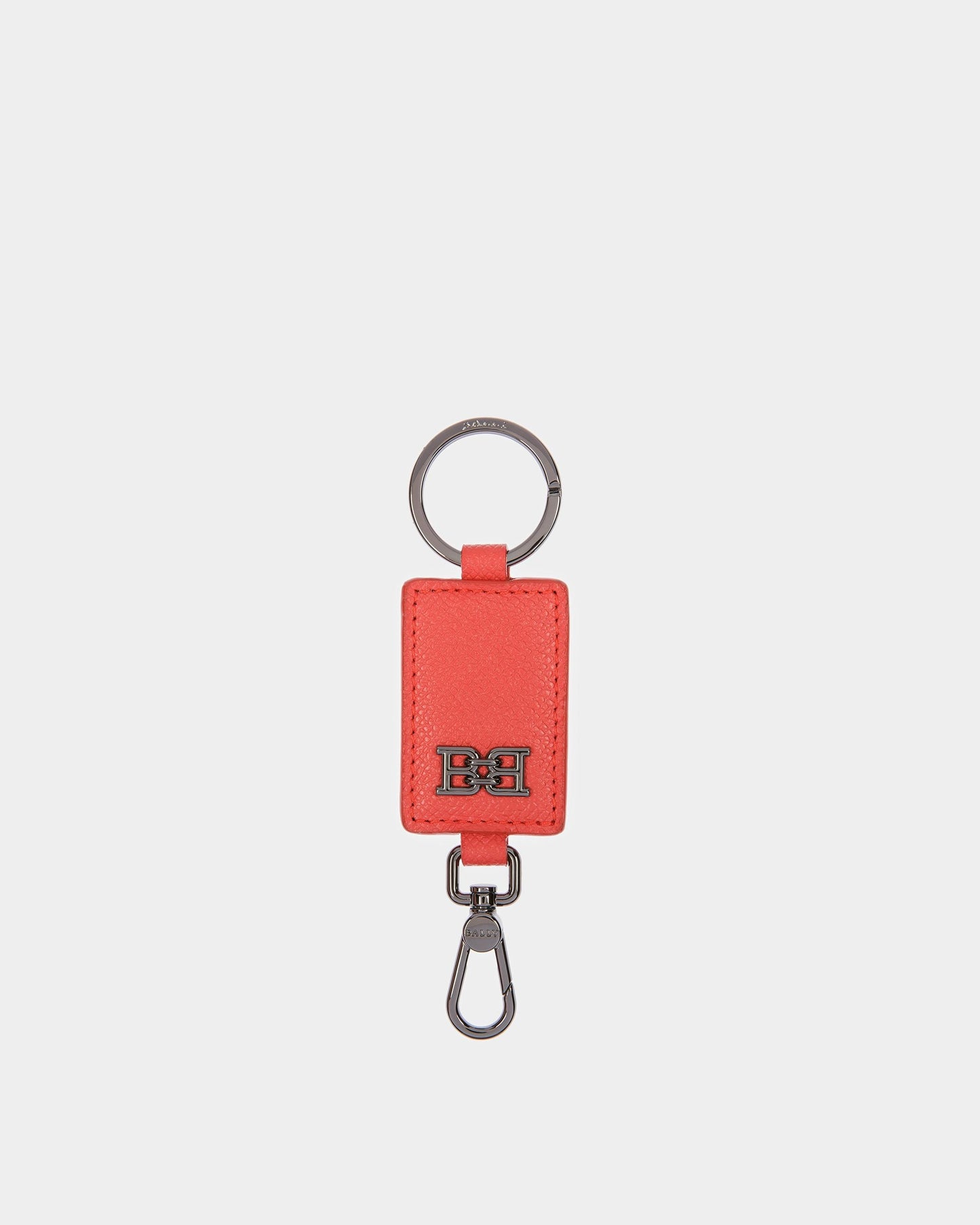Bhary B-Chain Detail Leather Key Holder In Orange