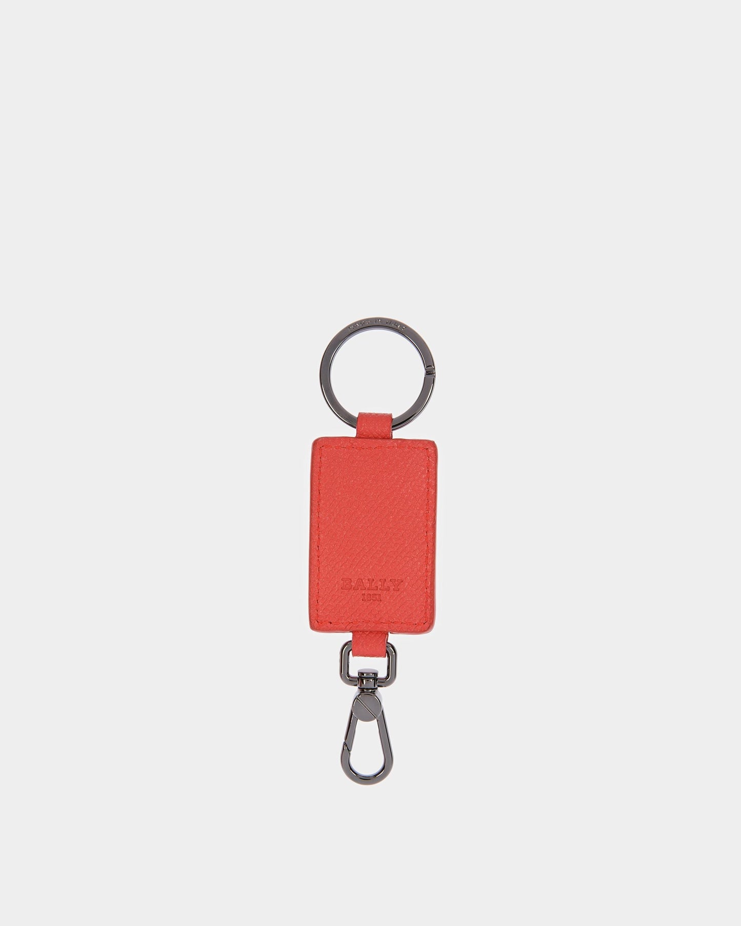 Bhary B-Chain Detail Leather Key Holder In Orange