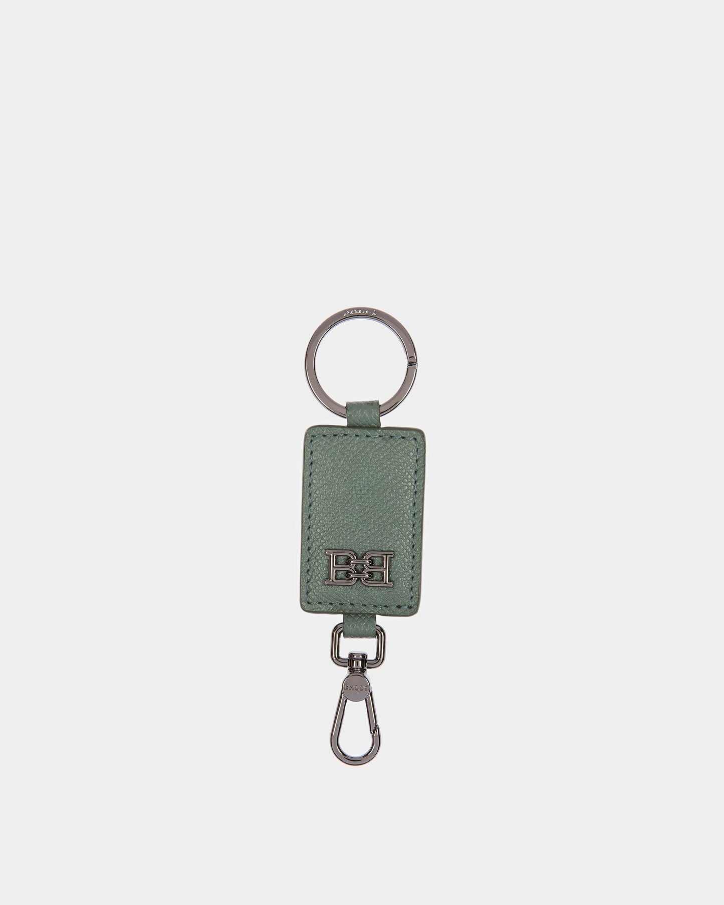 Bhary B-Chain Detail Leather Key Holder In Sage