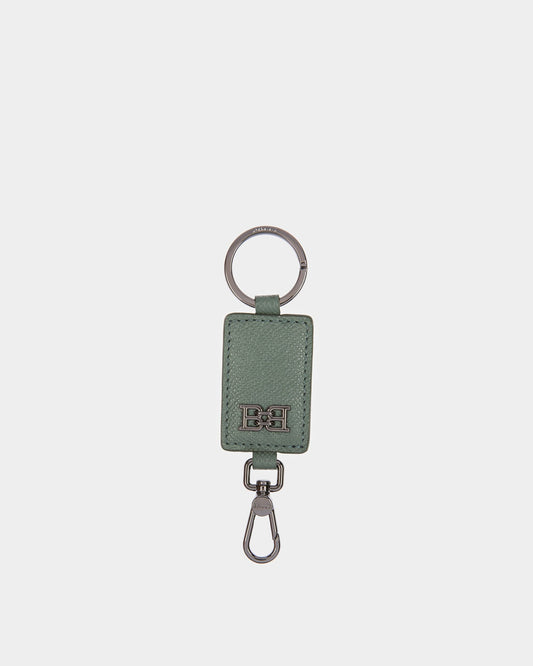 Bhary B-Chain Detail Leather Key Holder In Sage