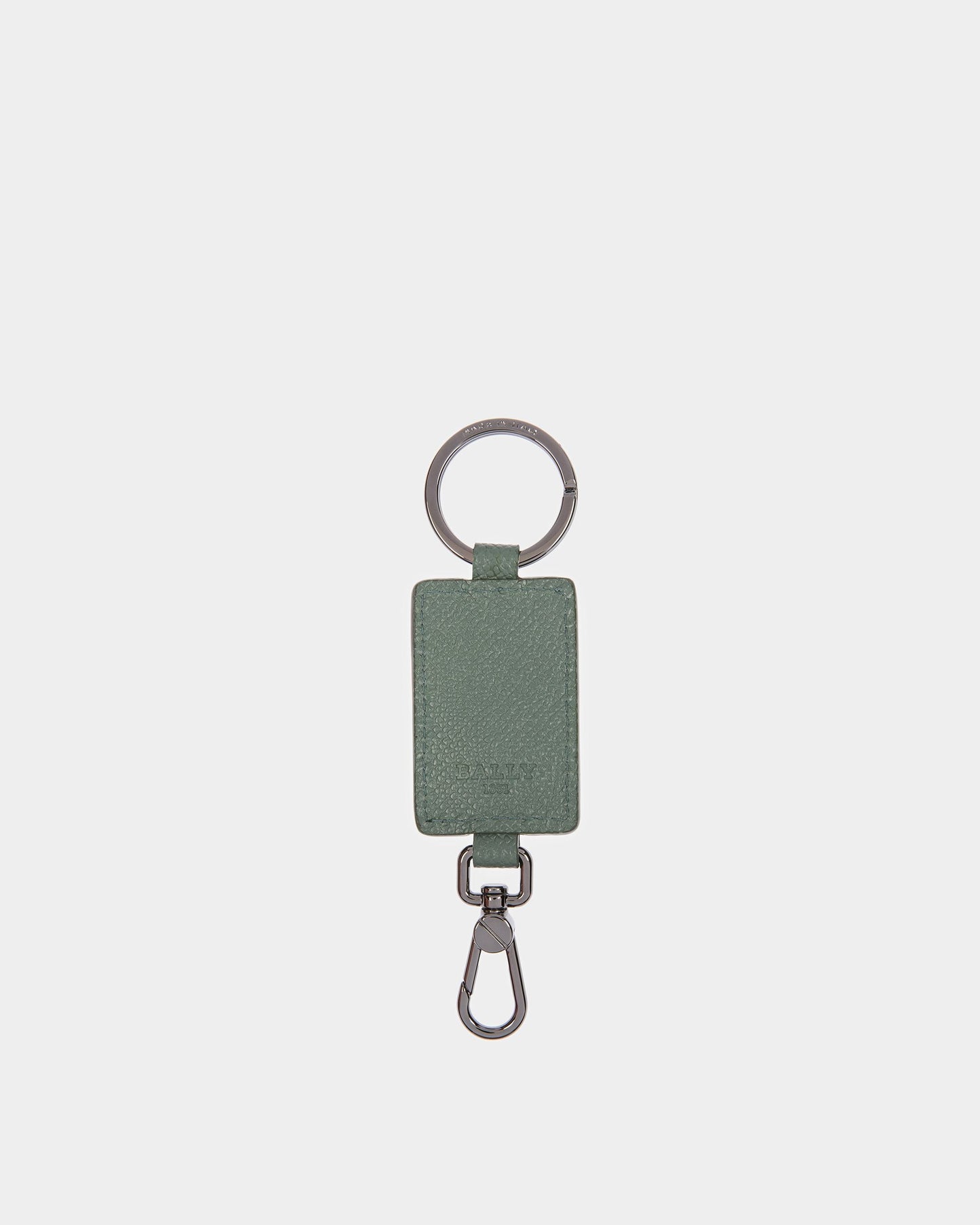 Bhary B-Chain Detail Leather Key Holder In Sage