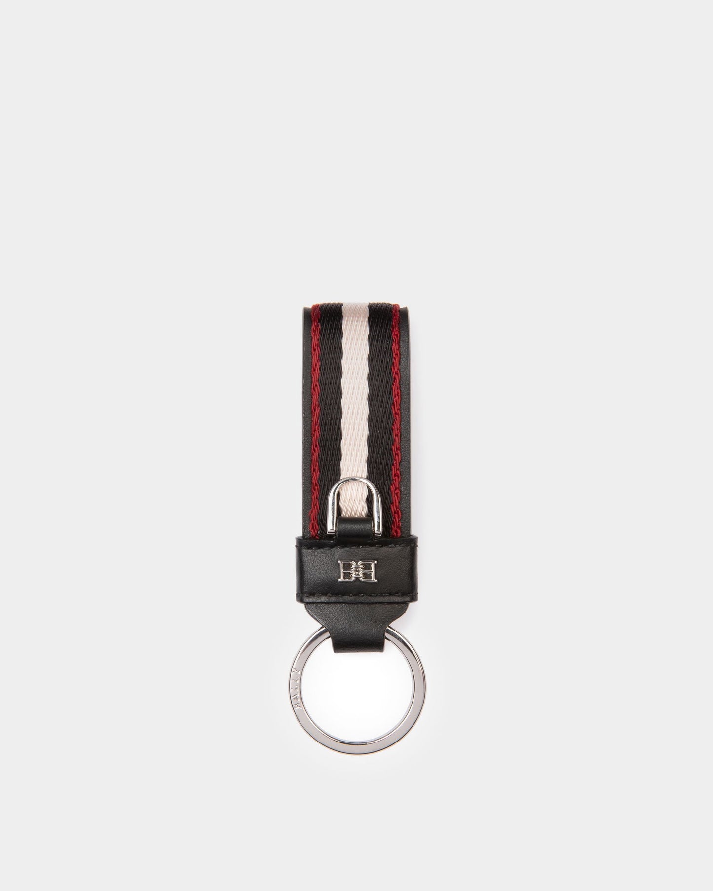 Baronn Fabric And Leather Key Holder In Black