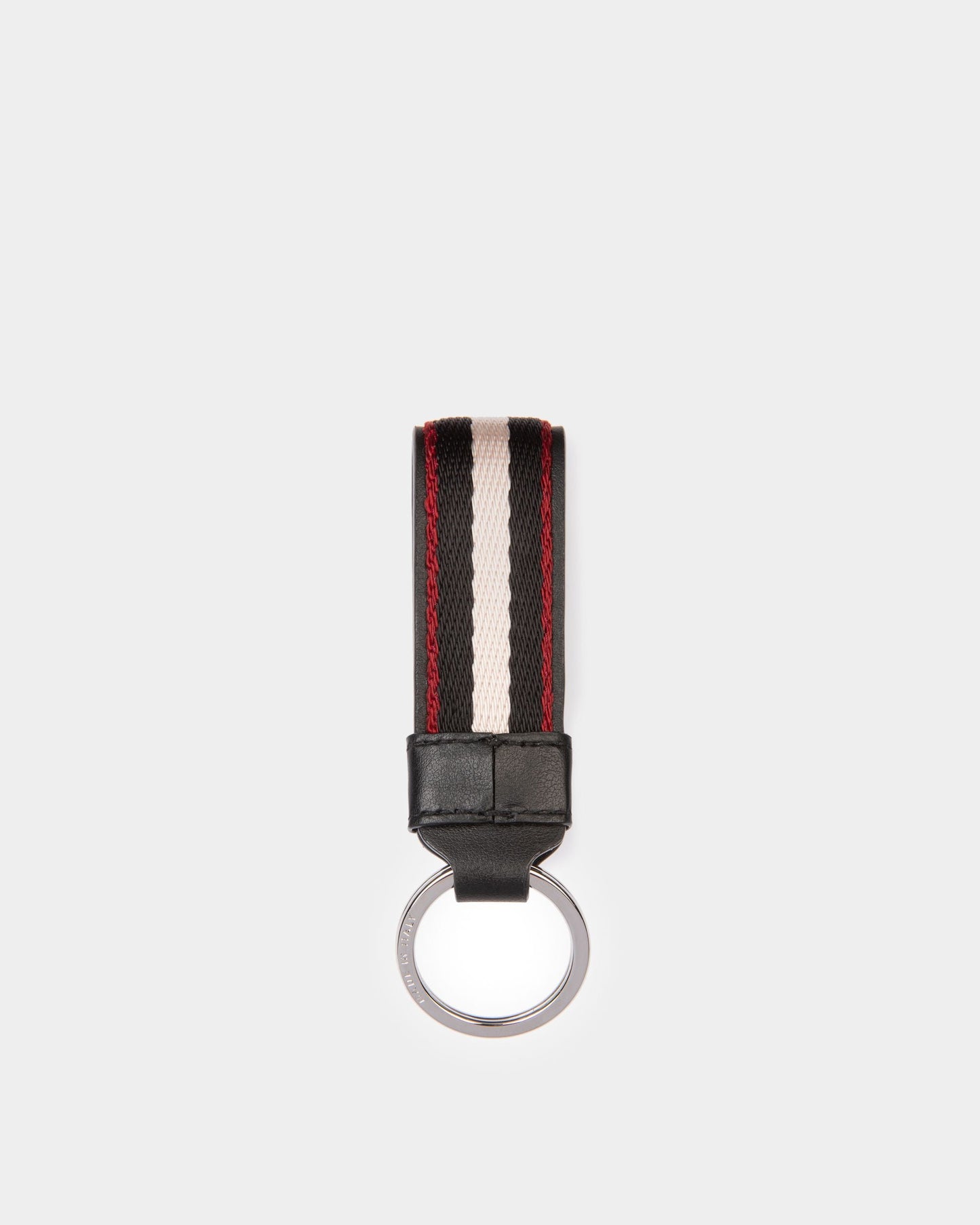 Baronn Fabric And Leather Key Holder In Black