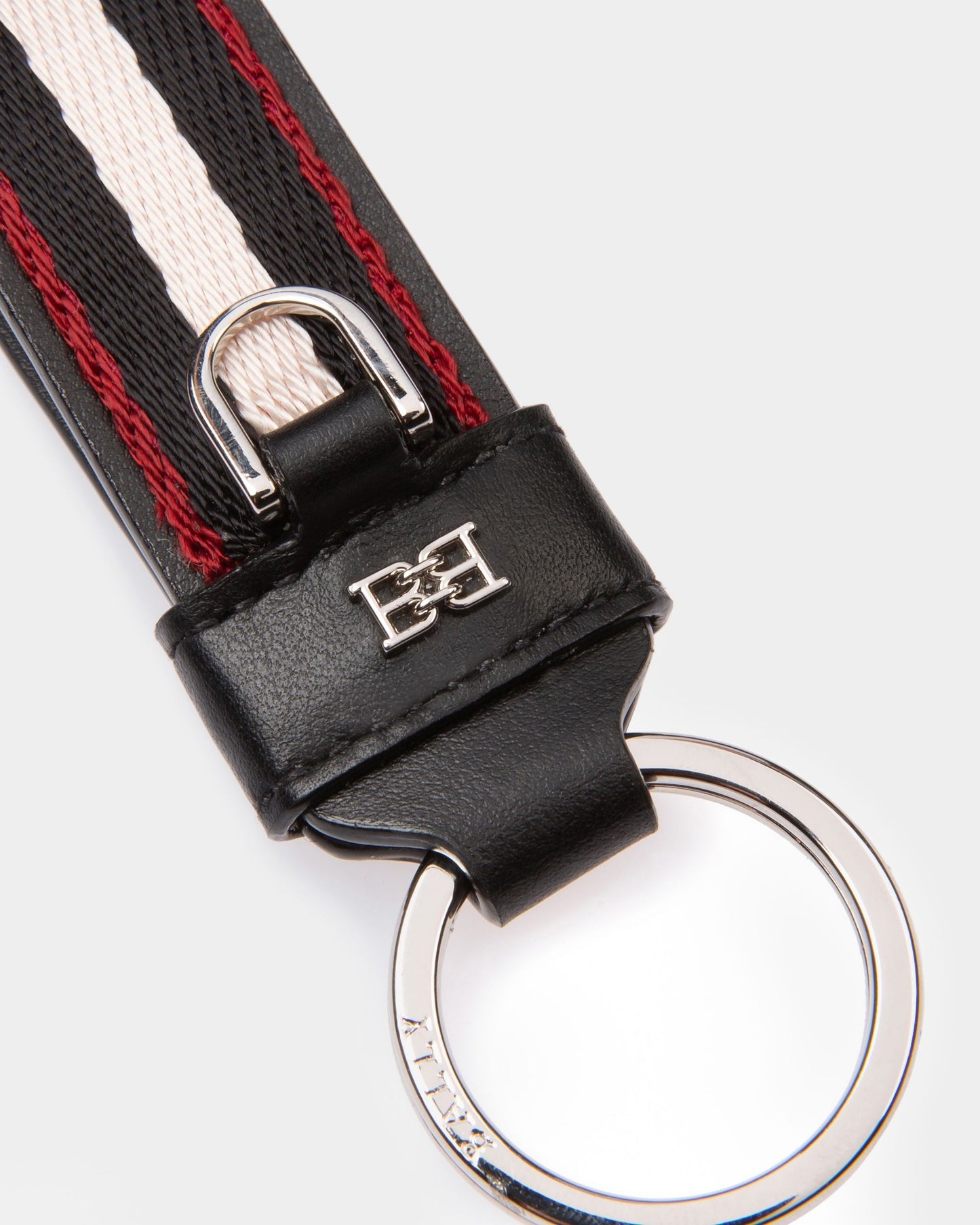 Baronn Fabric And Leather Key Holder In Black