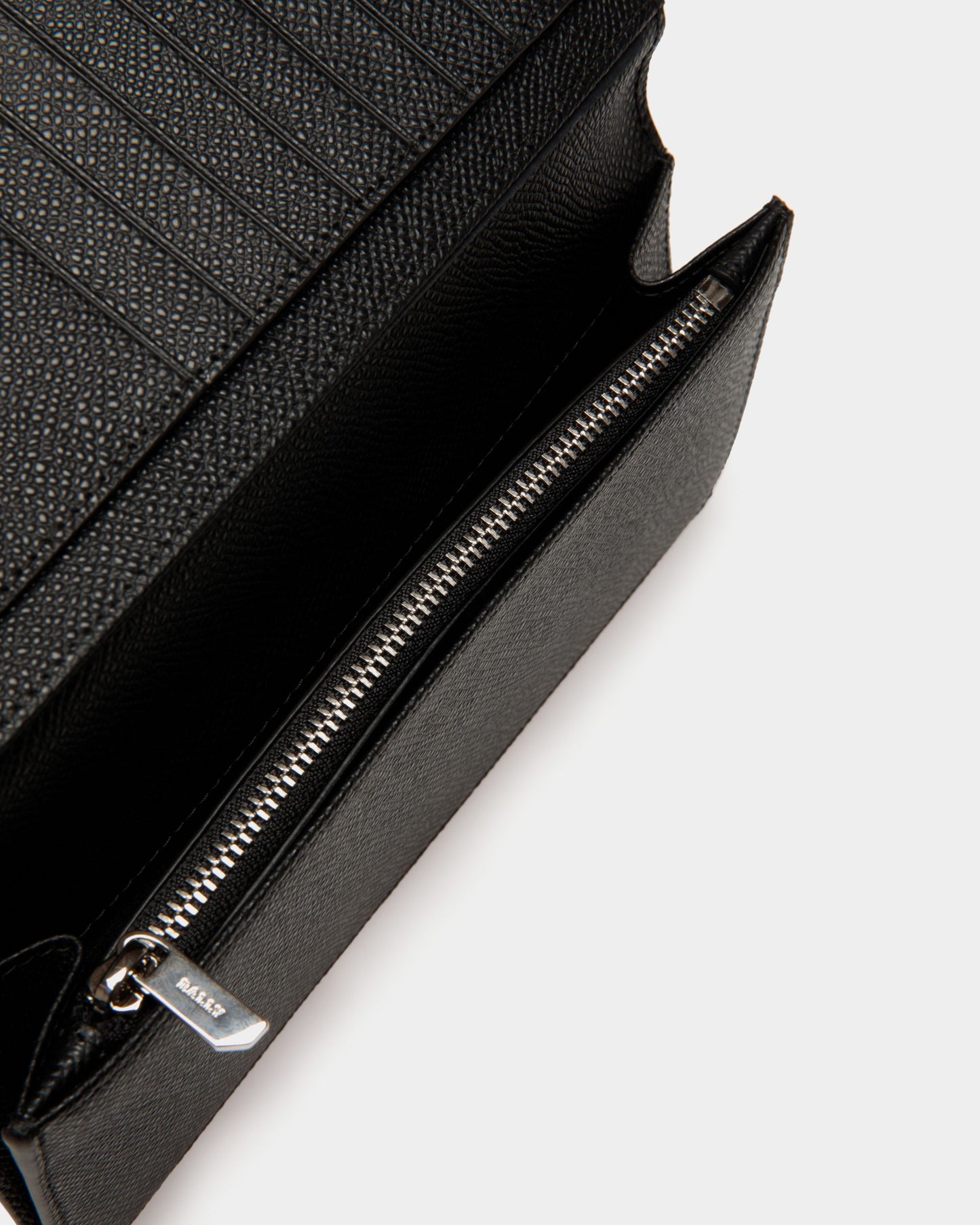 Continental Wallet in Black Embossed Leather