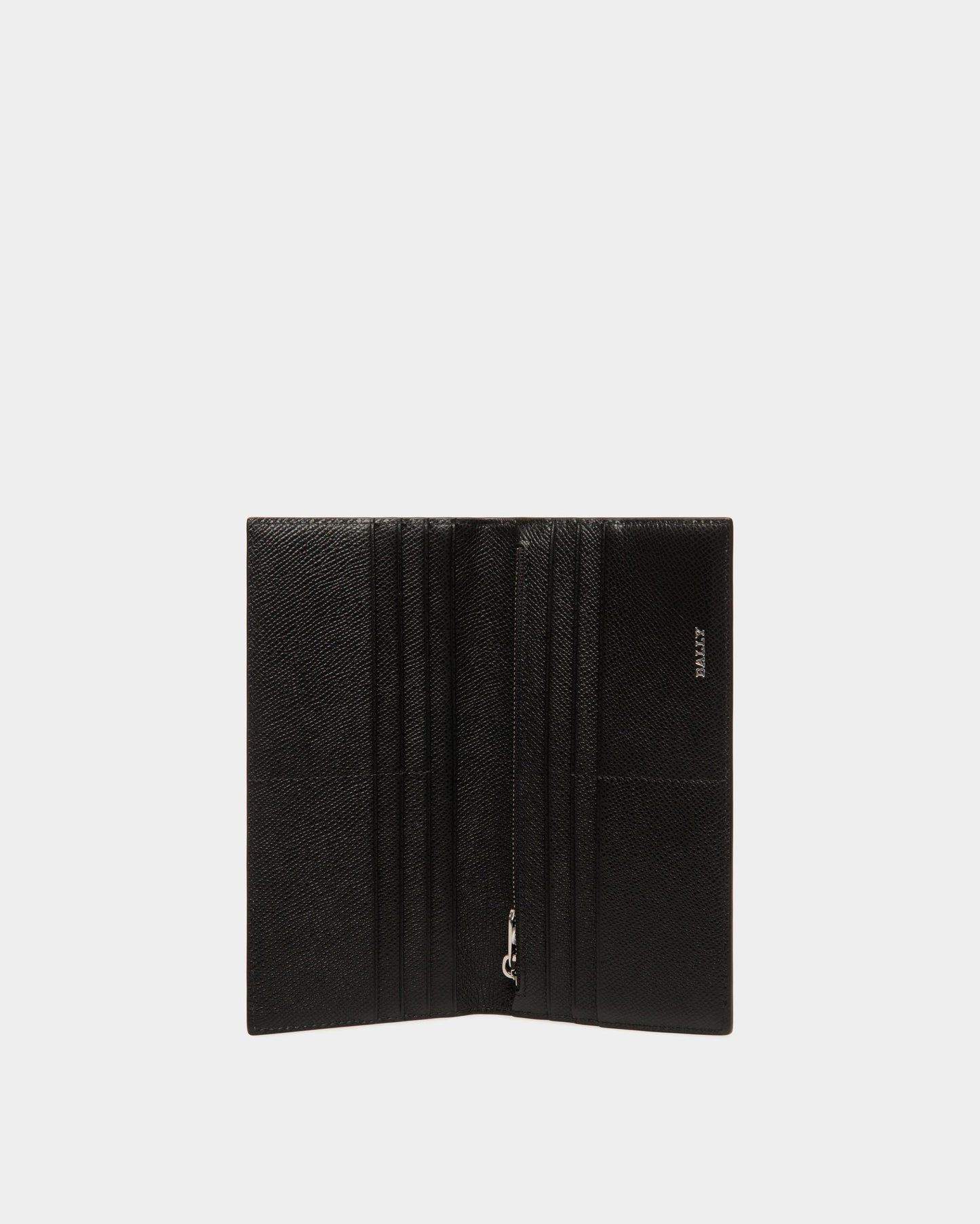 Continental Wallet in Black Embossed Leather