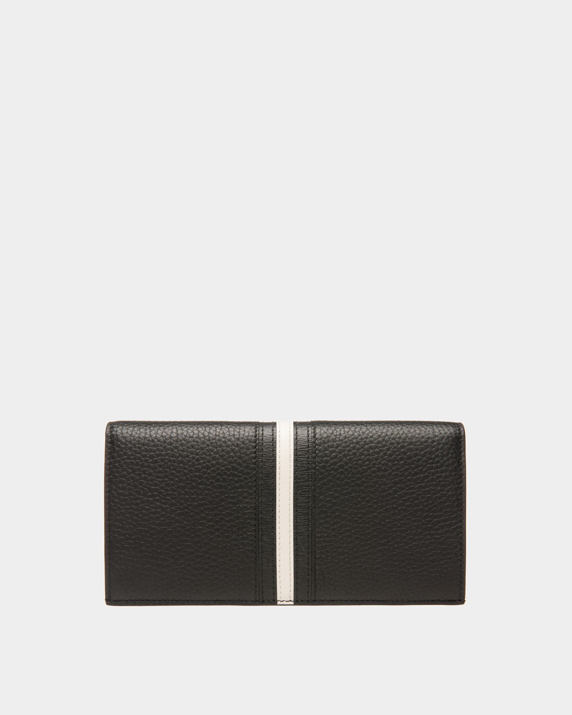 Ribbon Continental Wallet | Men's Wallet | Black Leather | Bally | Still Life Back