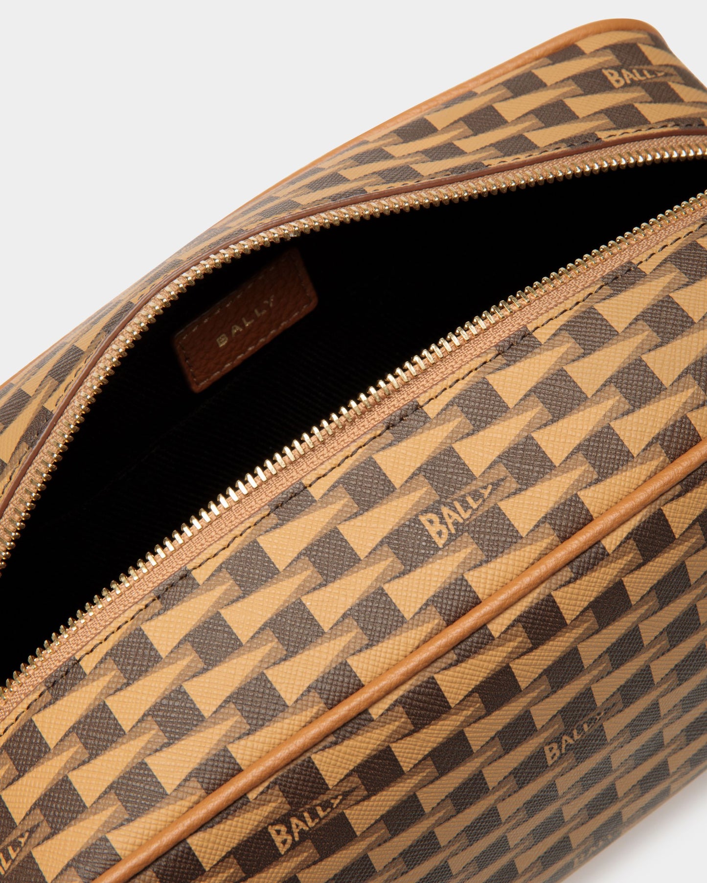 Pennant Toiletry Bag | Men's Dopp Kit | TPU | Bally | Still Life Open / Inside