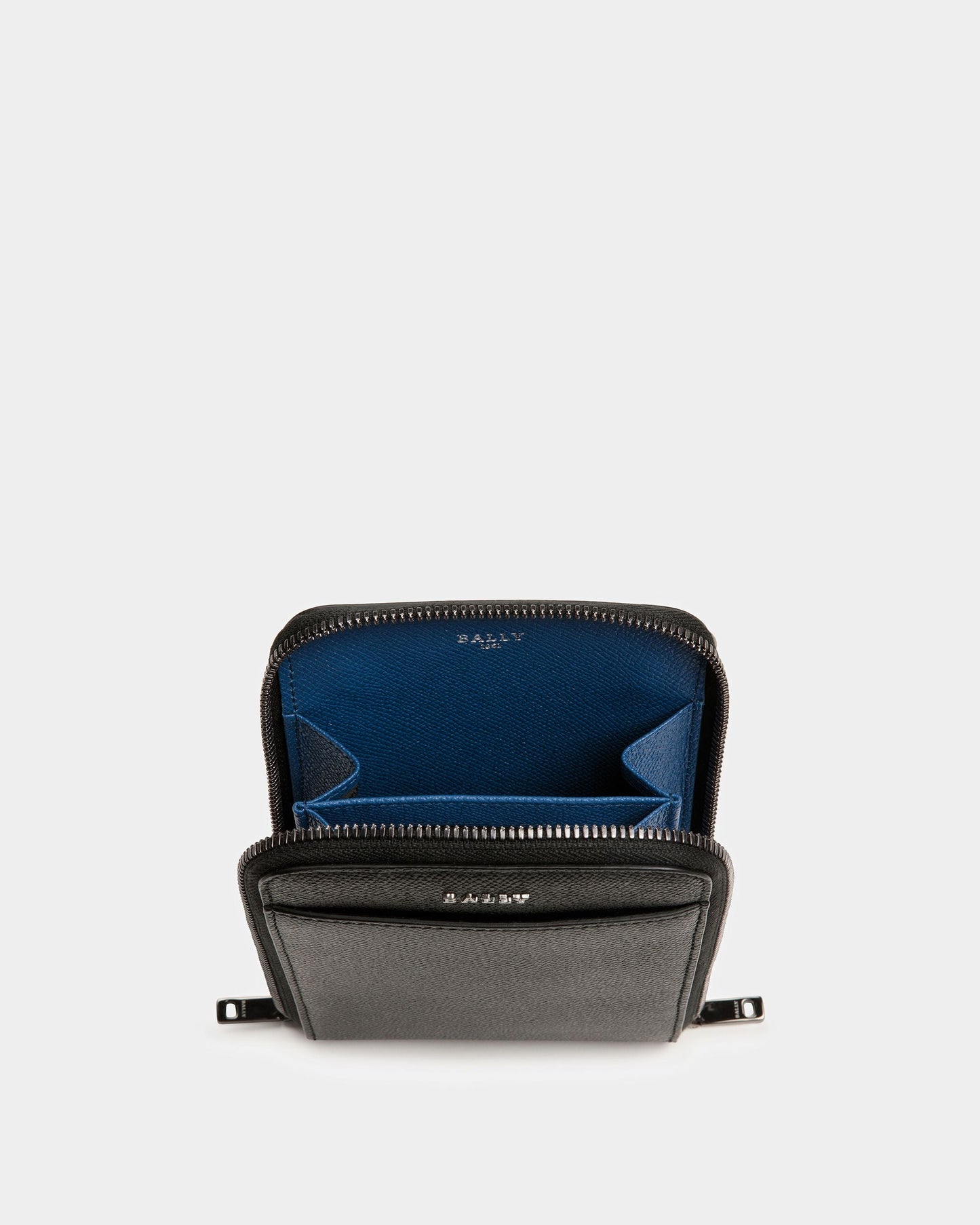 Brantlee Leather Carry Case In Black And Blue Neon