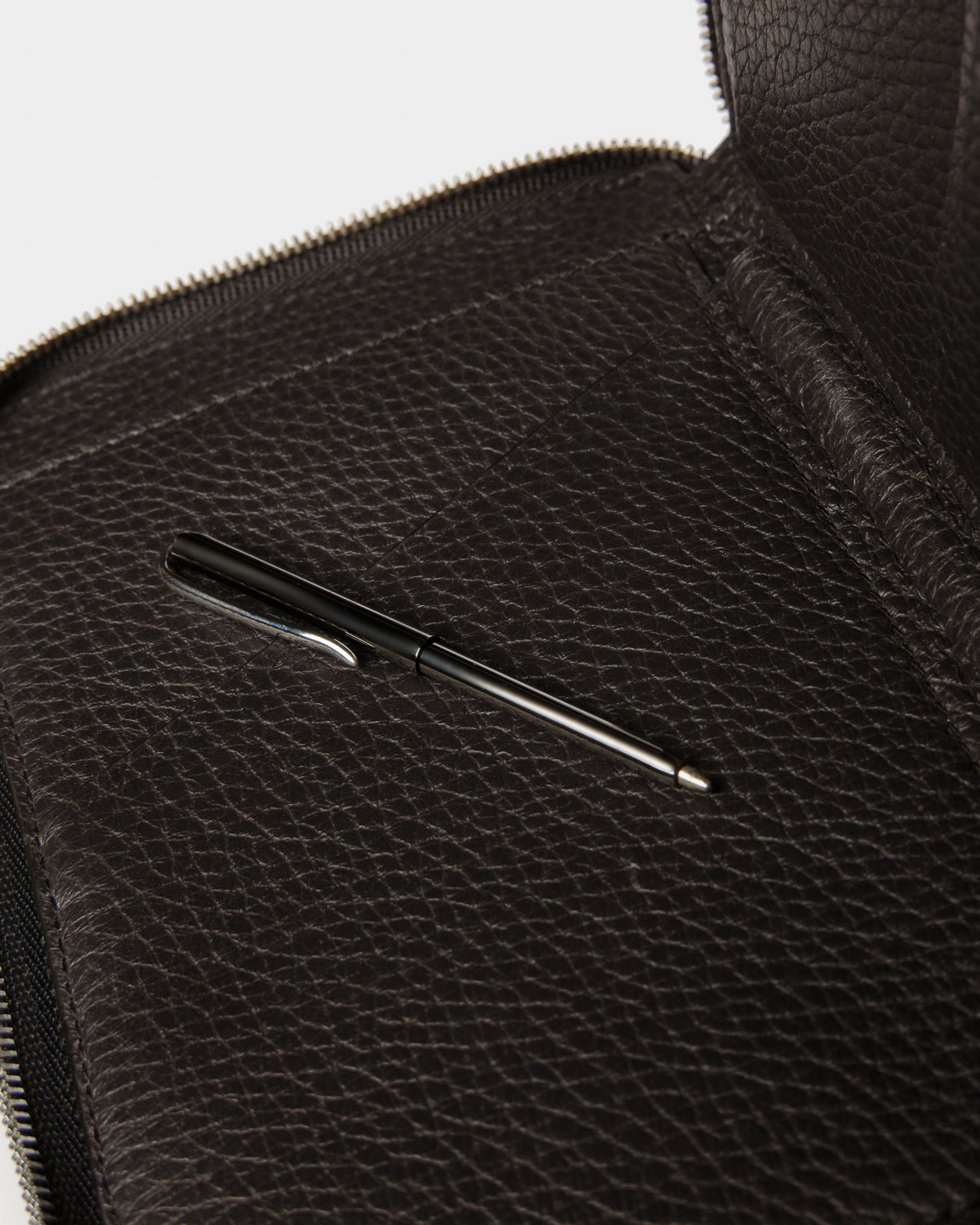Serwyn Leather Travel Wallet In Black