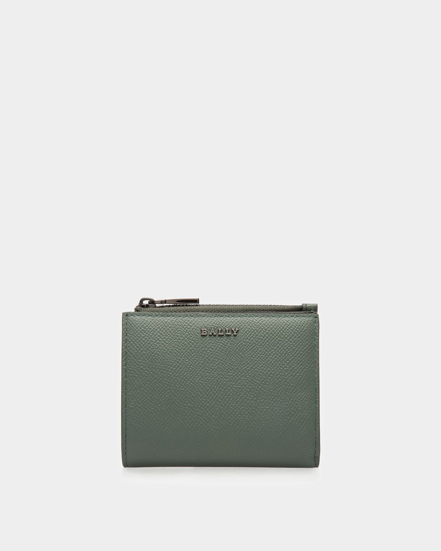 Bunner Leather Wallet In Sage And Black