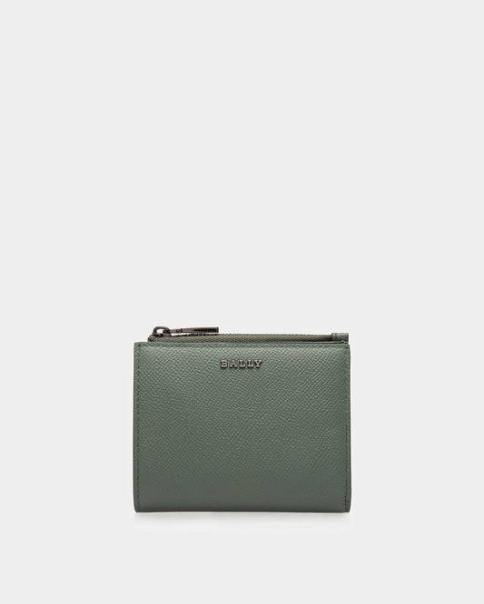 Bunner Leather Wallet In Sage And Black