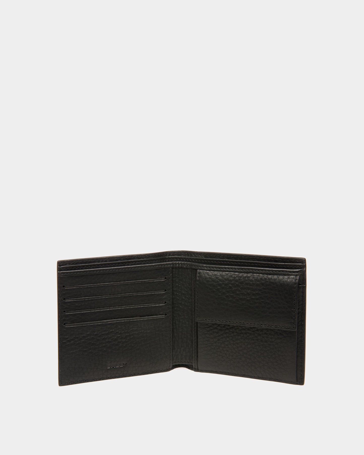 Ribbon | Men's Wallets And Coin Purses | Black Leather | Bally | Still Life Open / Inside
