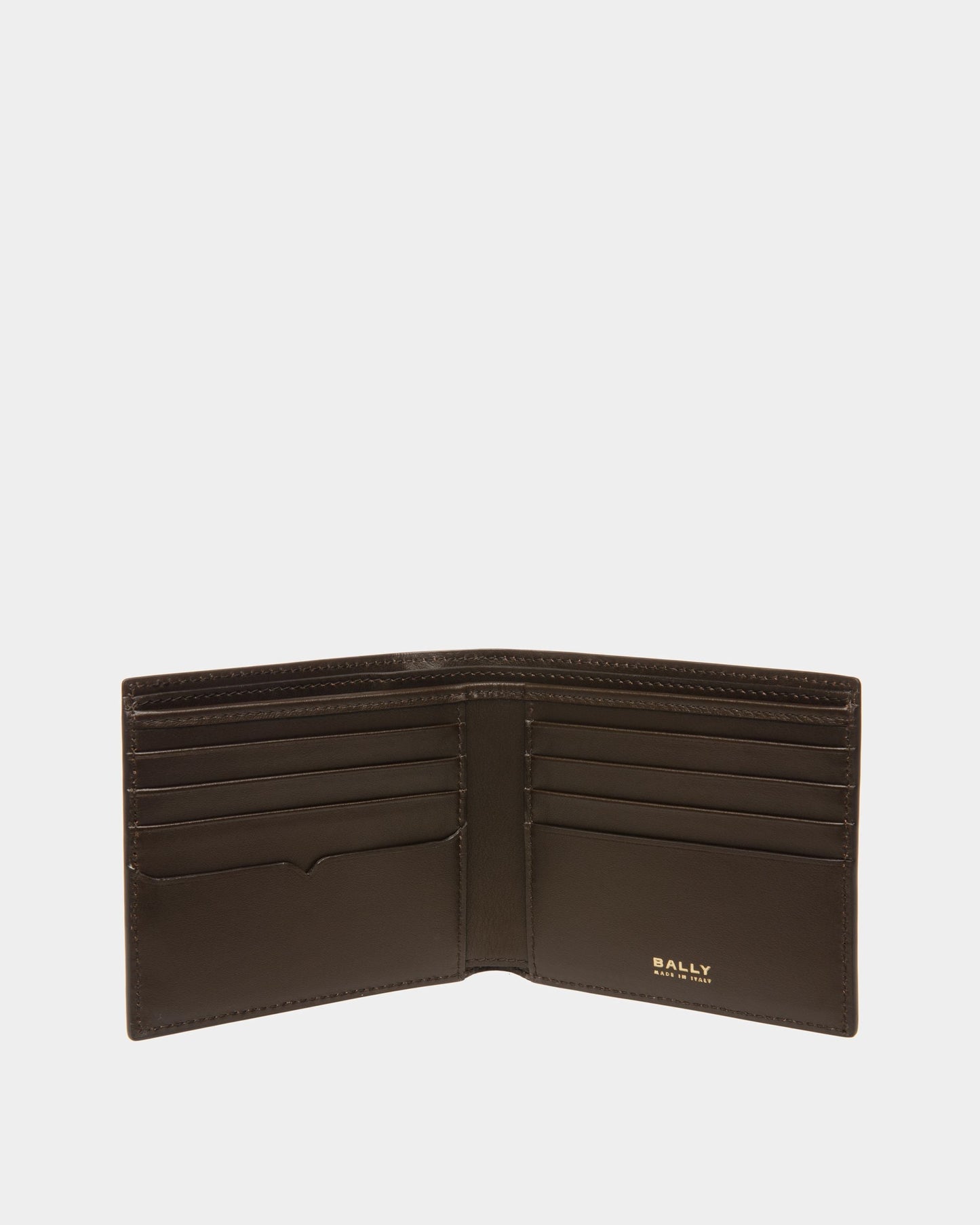 Speciale Bi-Fold Wallet | Men's Wallet | Brown Leather | Bally | Still Life Open / Inside