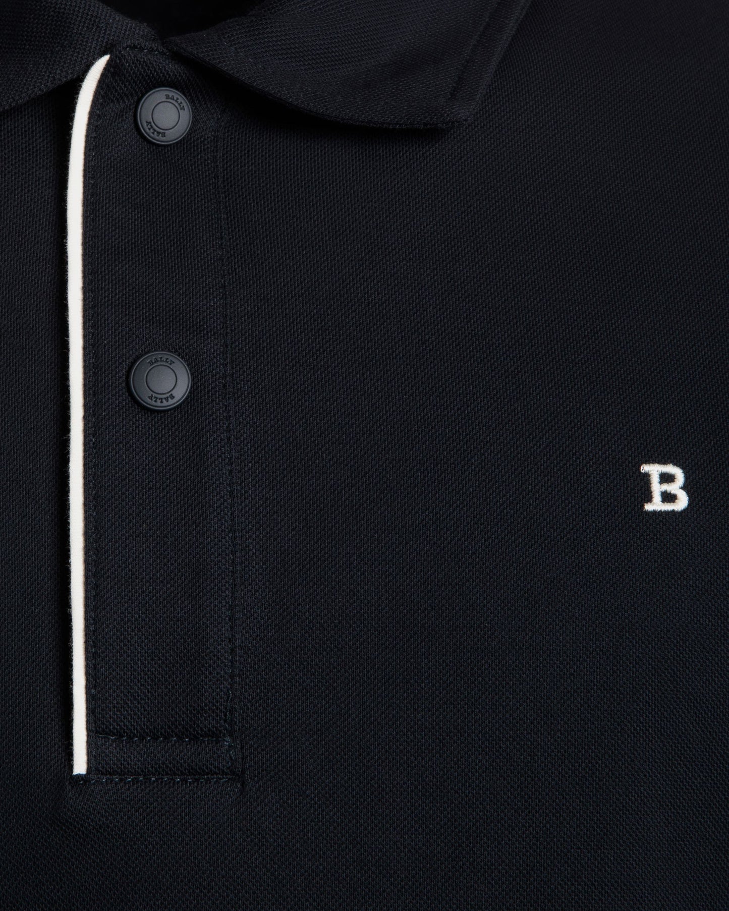 Polo Shirt in Blue Piqué-Knit Cotton