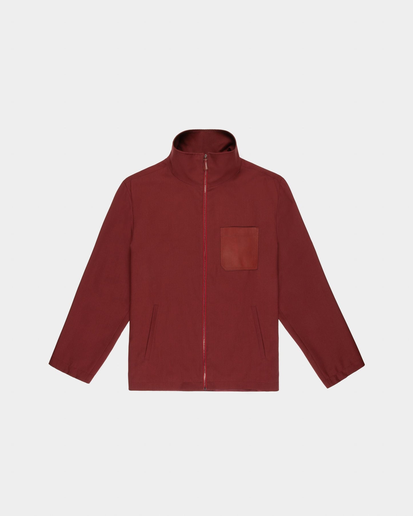 Wool Bomber Jacket In Heritage Red