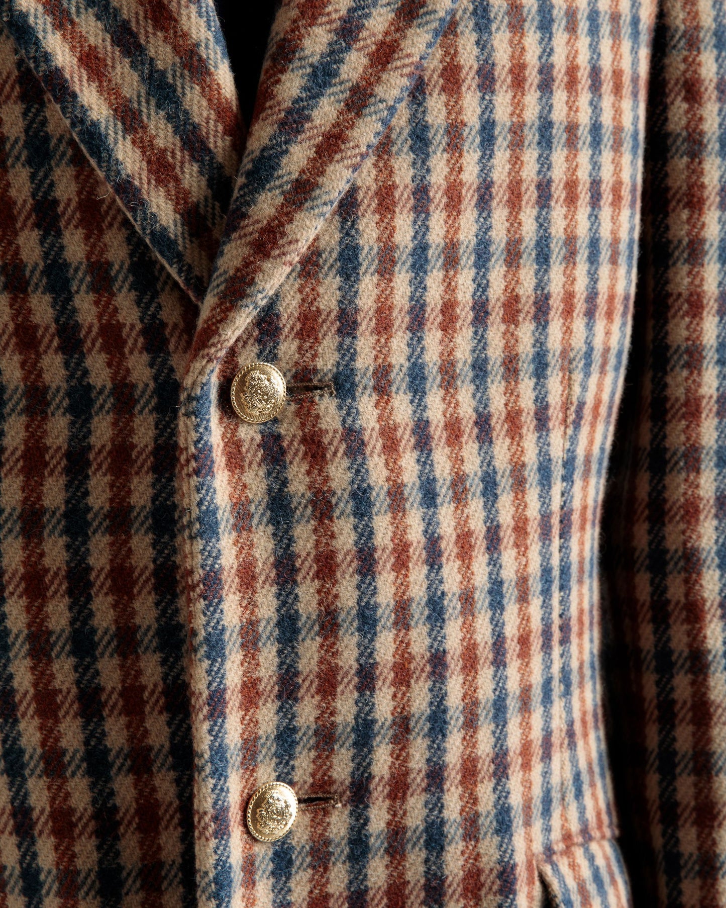 Checked Coat | Men's Outerwear | Brown Wool Mix | Bally | On Model Detail