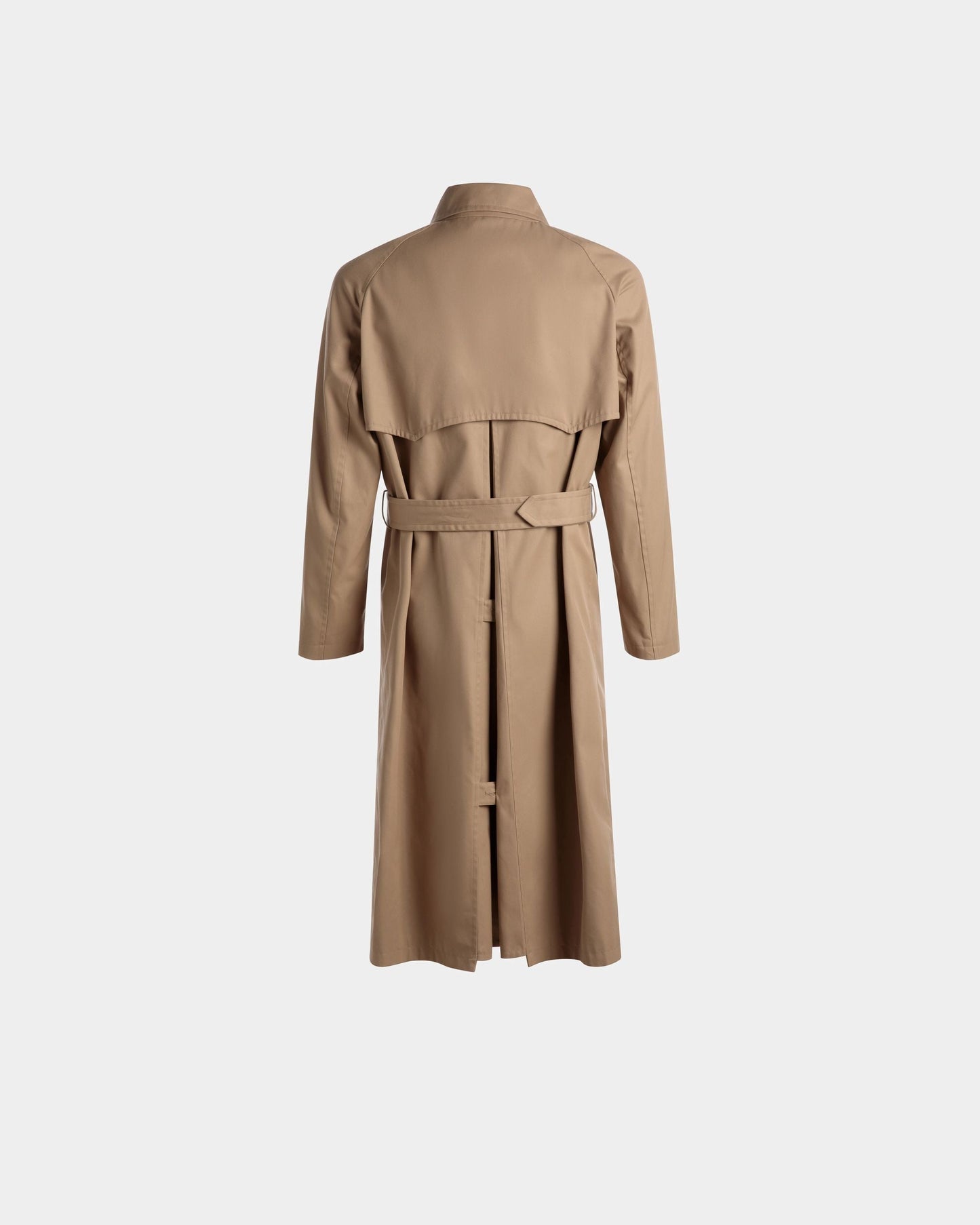 Trench Coat | Men's Outerwear | Brown Cotton | Bally | Still Life Back