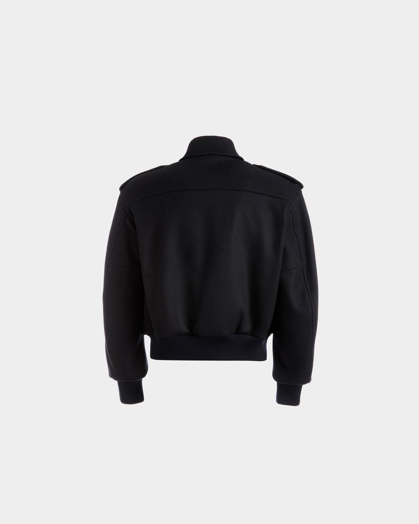 Bomber Jacket | Men's Outerwear | Navy Wool Mix | Bally | Still Life Back