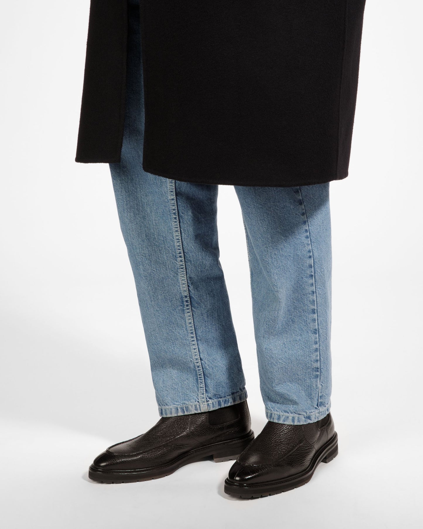 Mirno Leather Booties In Black