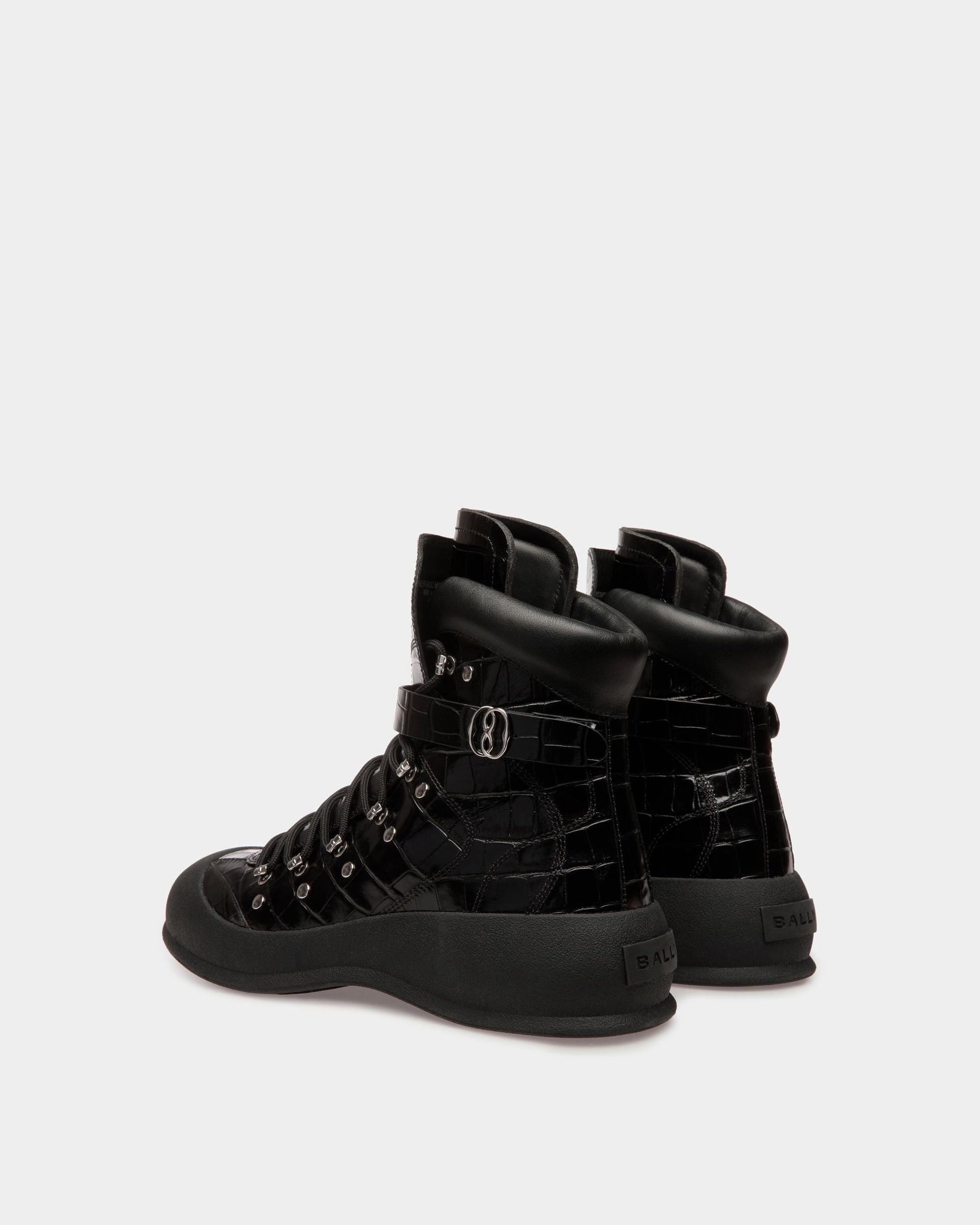 Clyff | Men's Boots | Black Leather | Bally | Still Life 3/4 Back