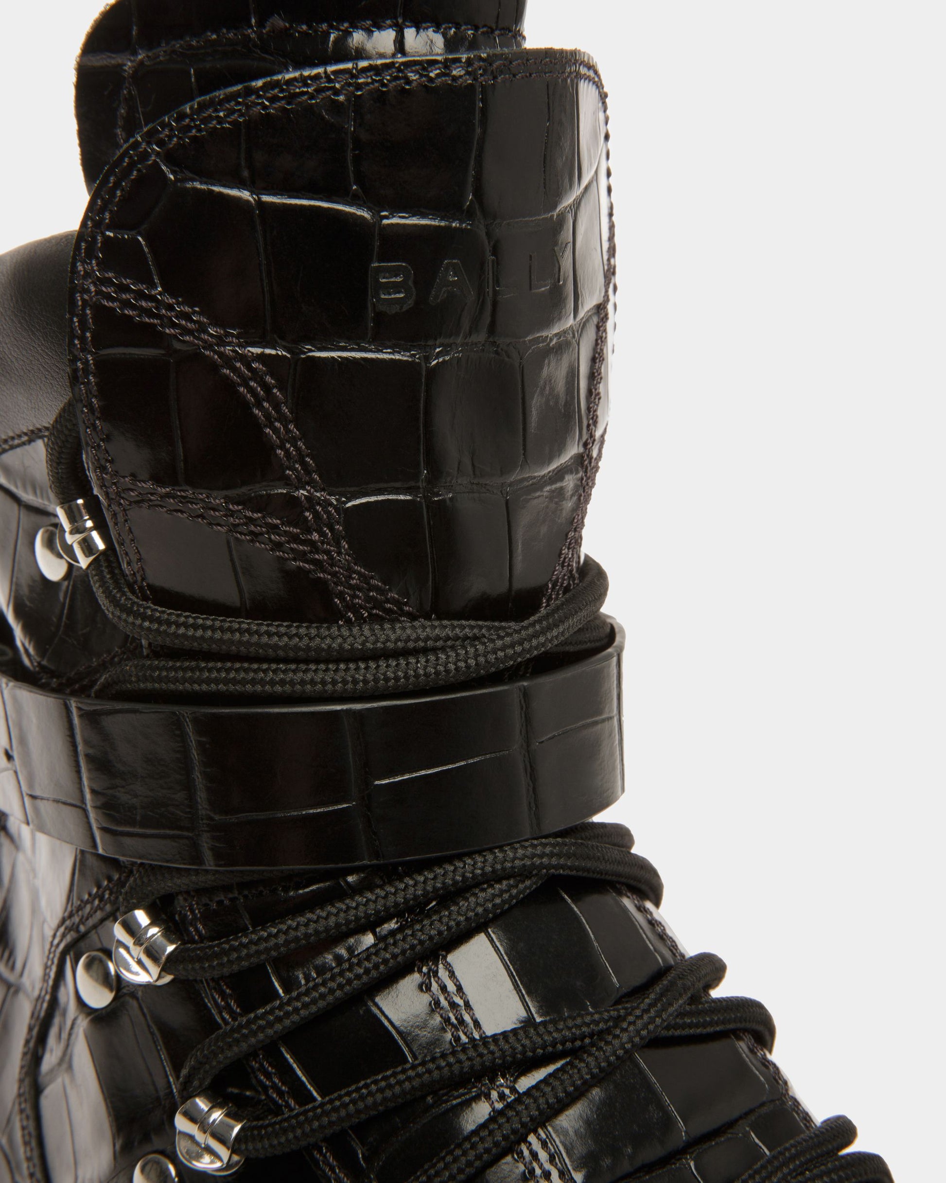 Clyff | Men's Boots | Black Leather | Bally | Still Life Detail