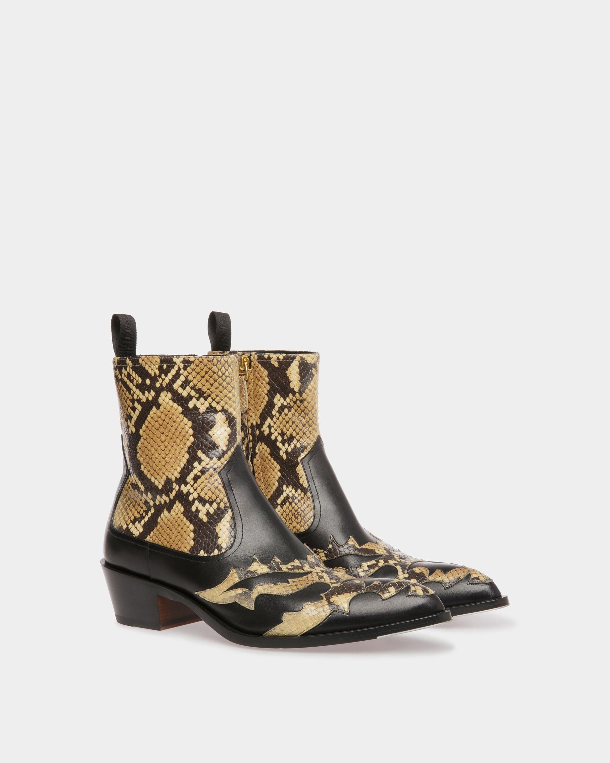 Vamir | Men's Boots | Black Leather | Bally | Still Life 3/4 Front