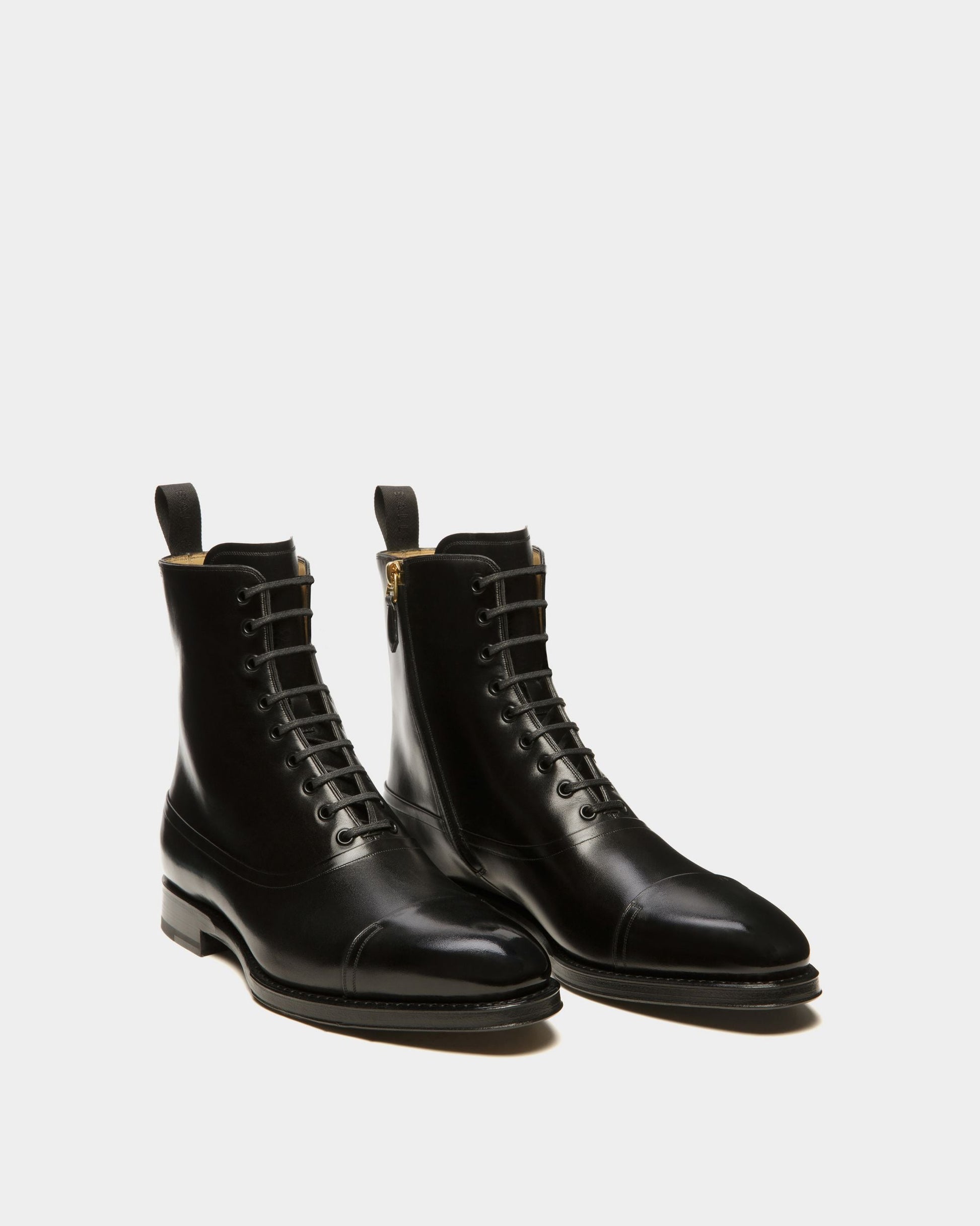 Salvi | Men's Boots | Black Leather | Bally | Still Life 3/4 Front