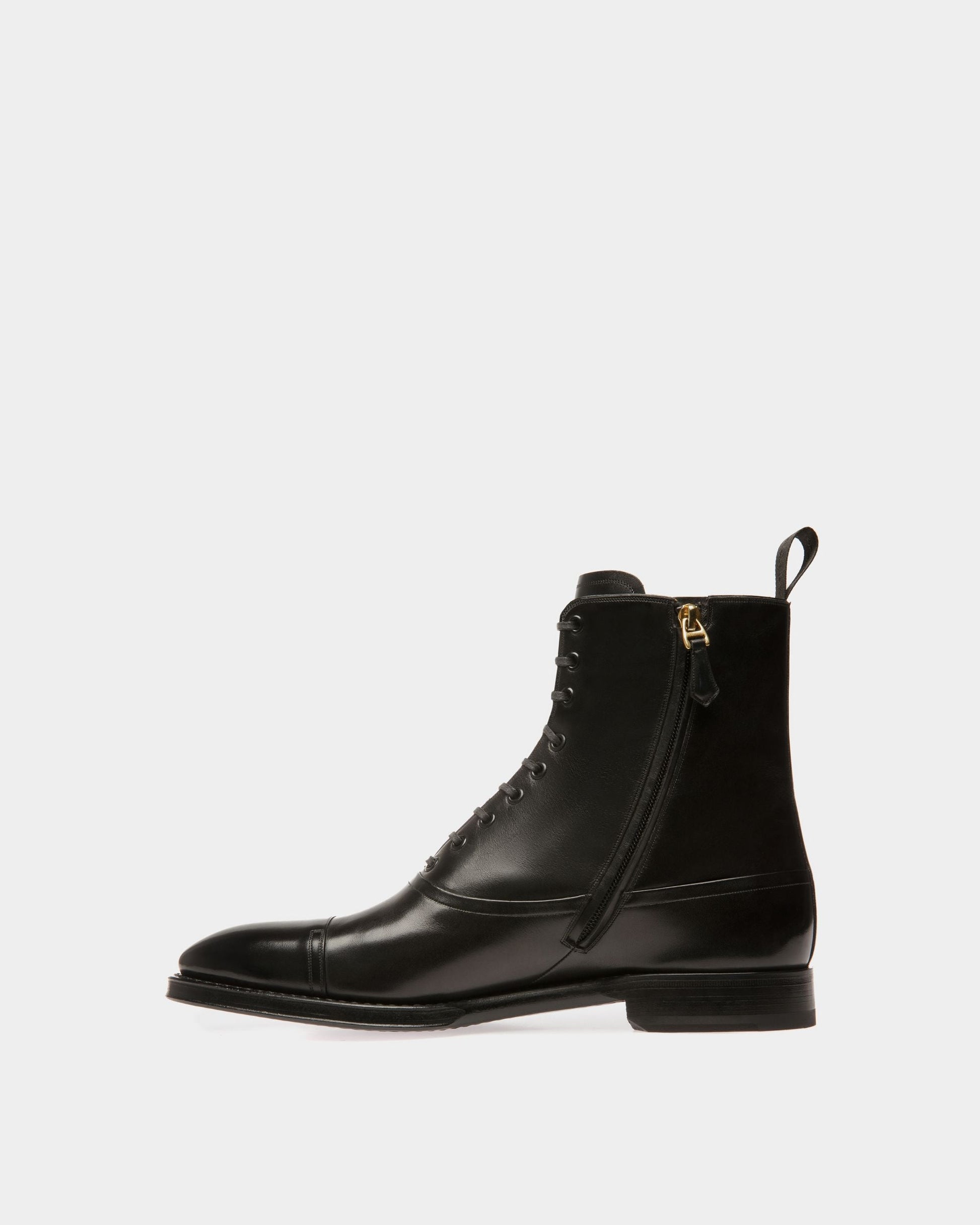 Salvi | Men's Boots | Black Leather | Bally | Still Life 3/4 Back
