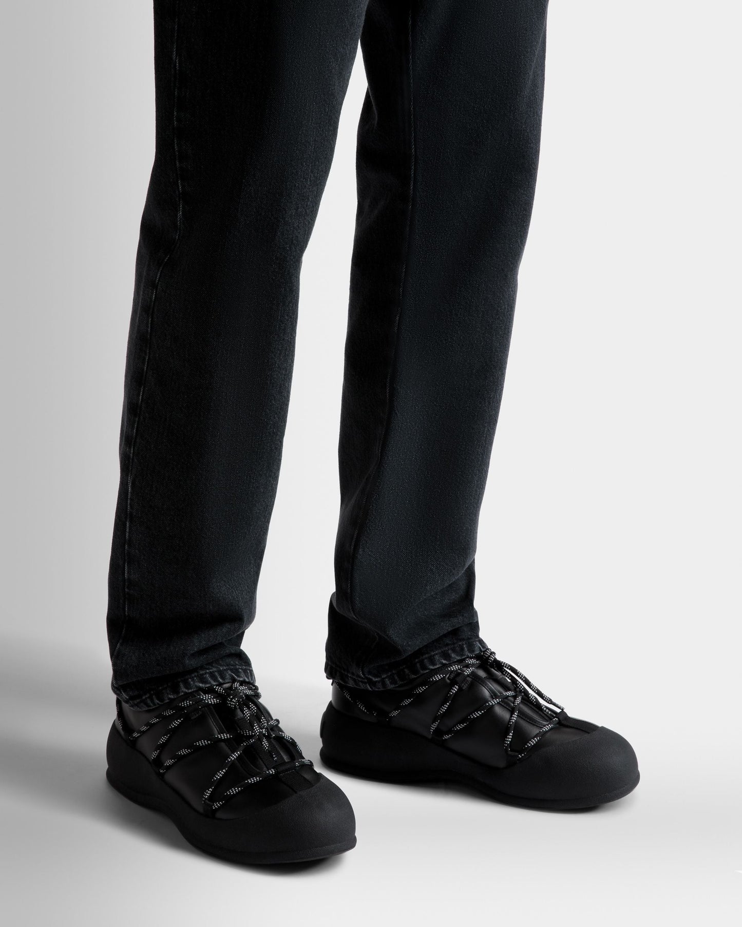 Corky | Men's Boots | Black Leather | Bally | On Model Close Up