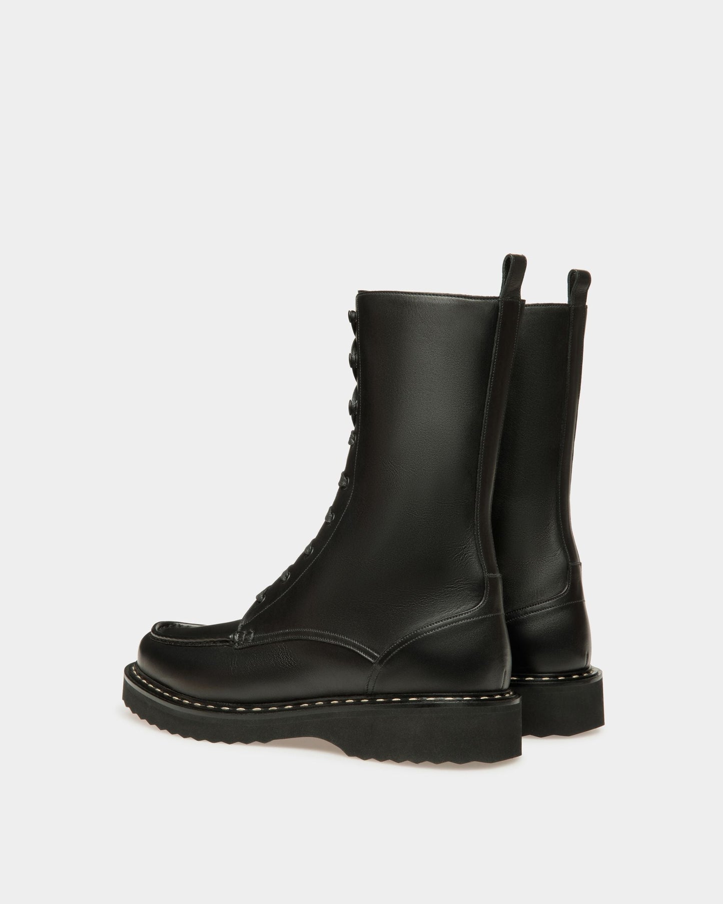Novarno | Men's Boots | Black Leather | Bally | Still Life 3/4 Back