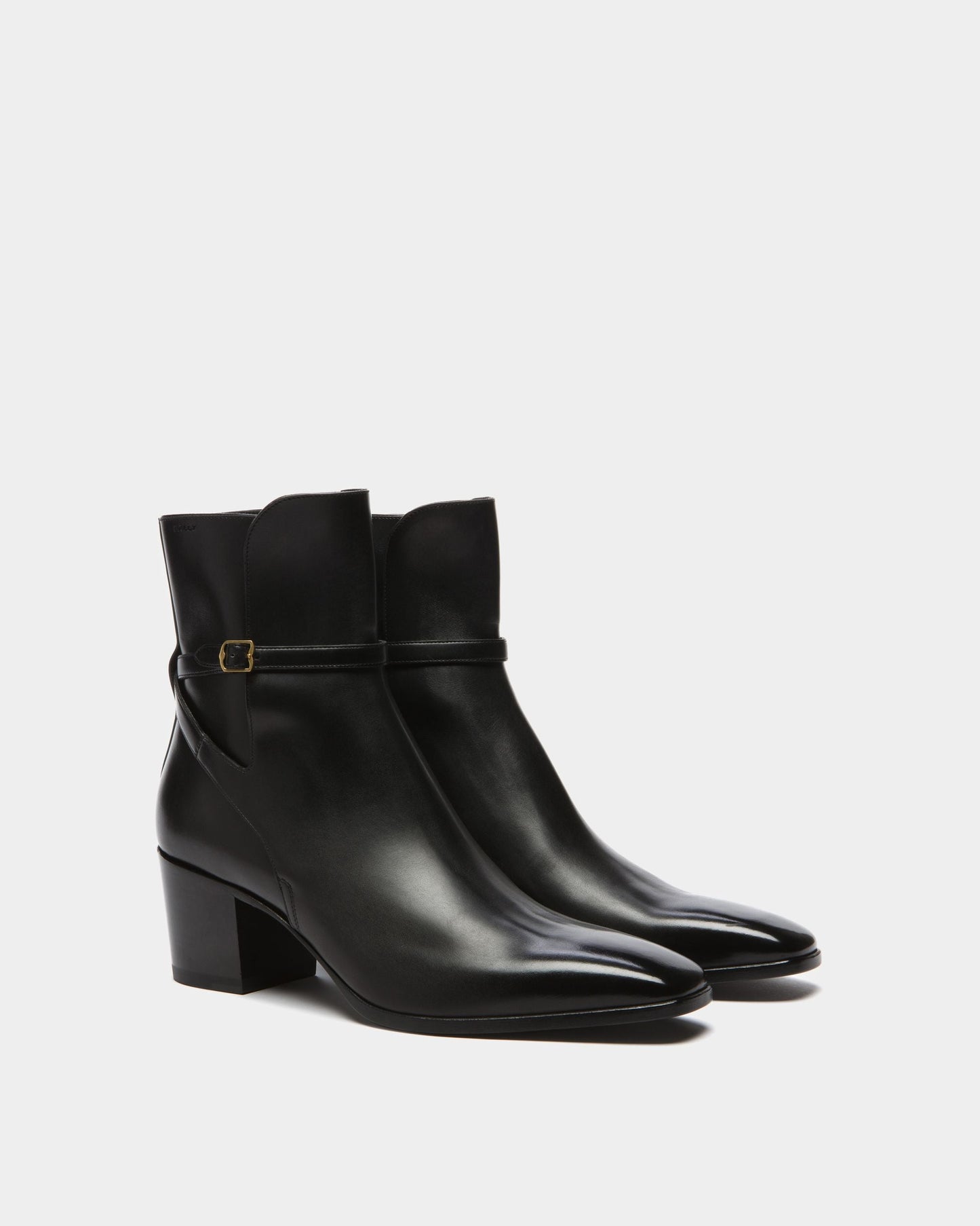 Villy | Men's Boots |Black Leather | Bally | Still Life 3/4 Front