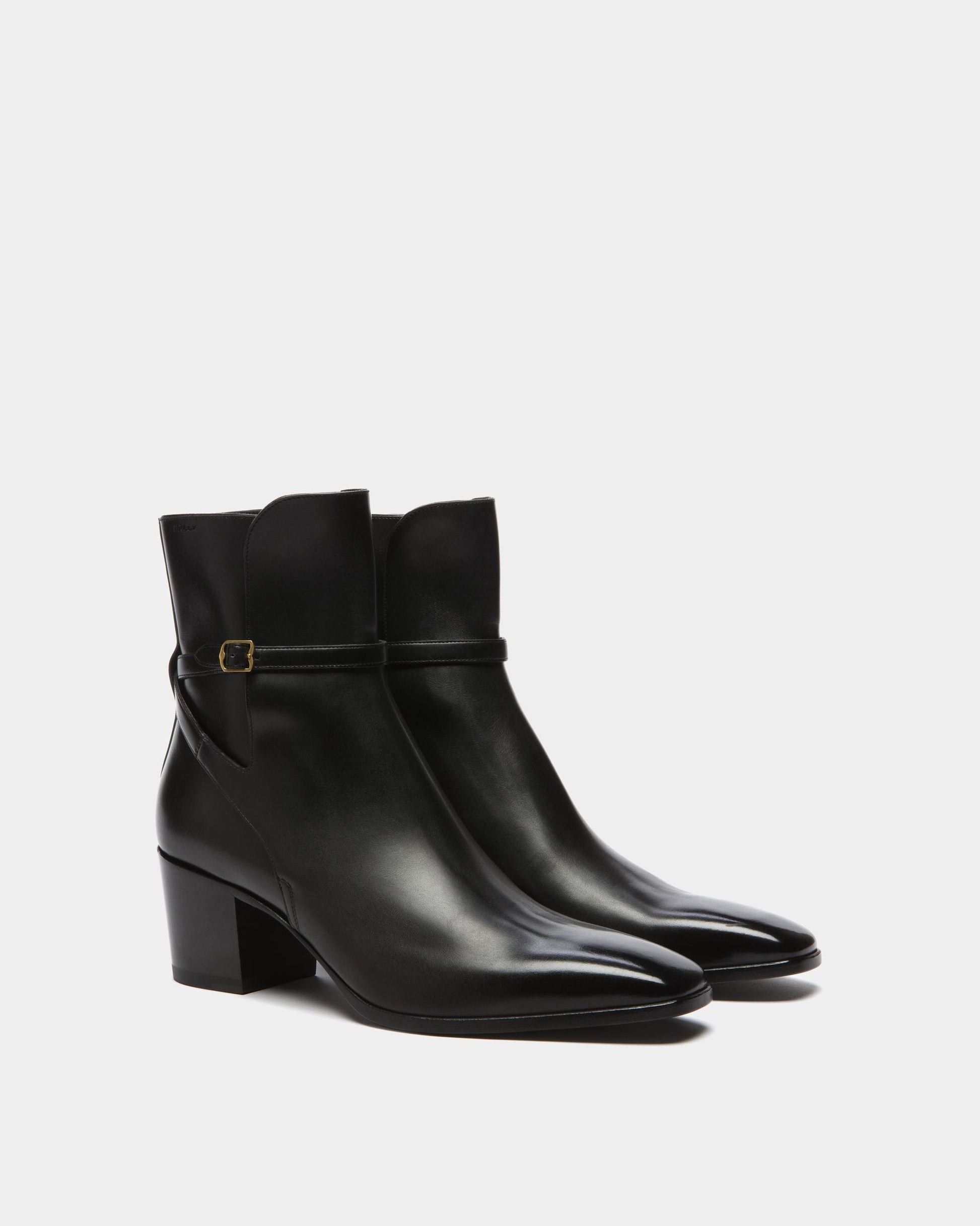 Villy | Men's Boots |Black Leather | Bally | Still Life 3/4 Front