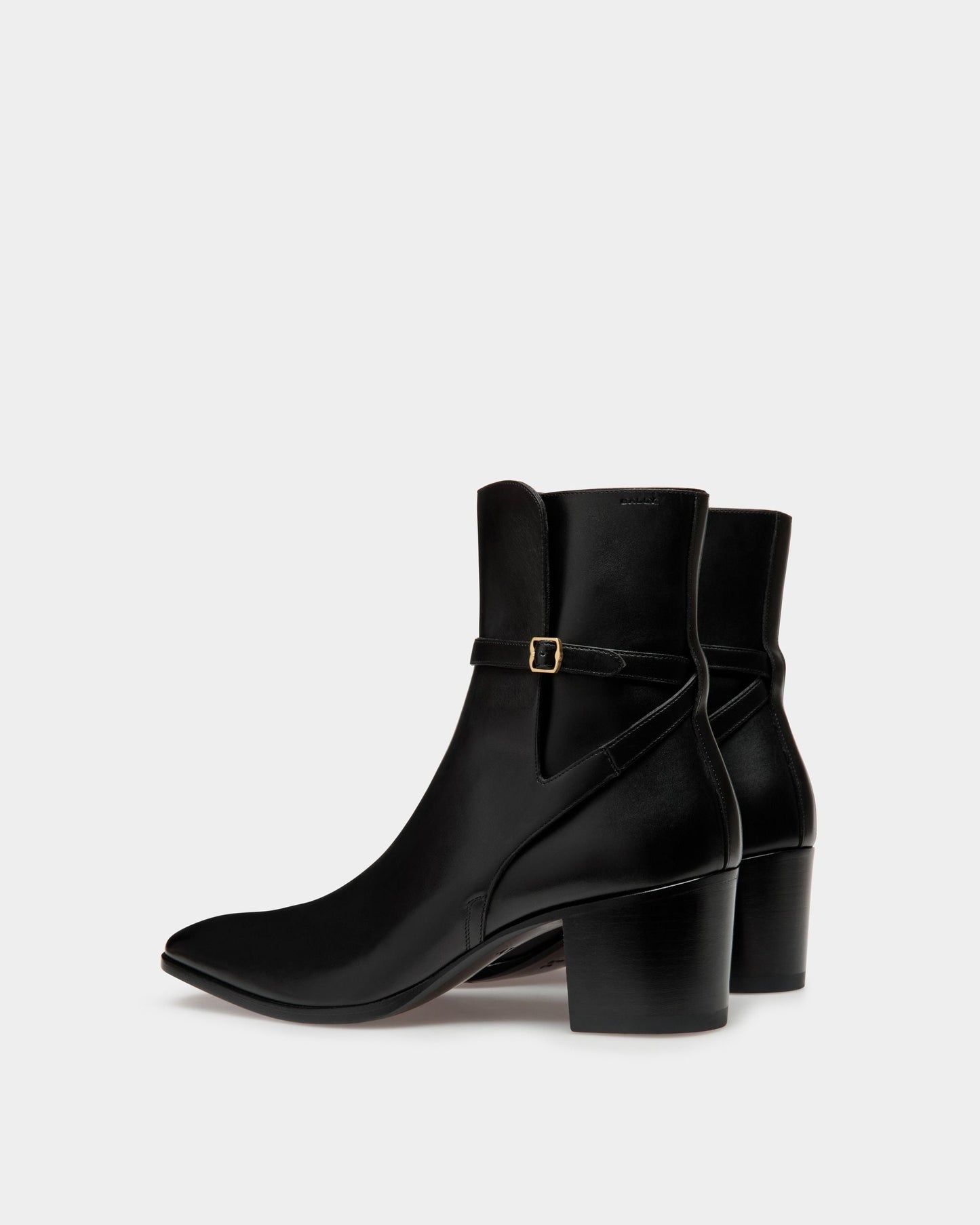 Villy | Men's Boots |Black Leather | Bally | Still Life 3/4 Back