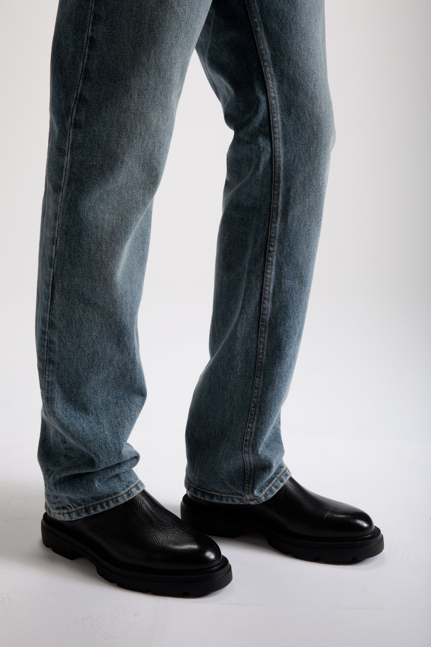 Zurich Booties | Men's Shoes | Black Leather | Bally | On Model Close Up