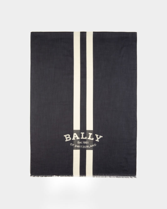 Cotton Scarf In Navy