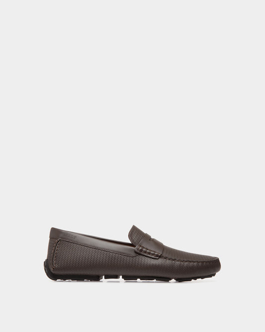 Driver in Brown Embossed Leather