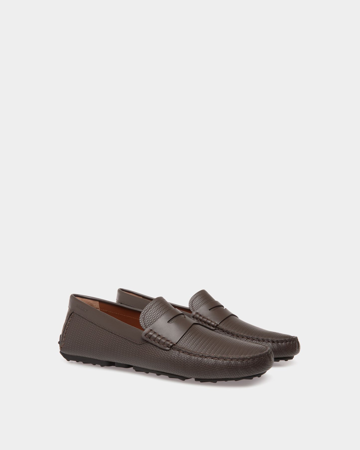 Driver in Brown Embossed Leather