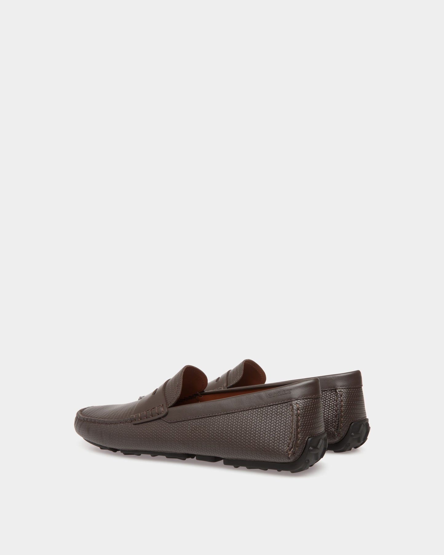 Driver in Brown Embossed Leather