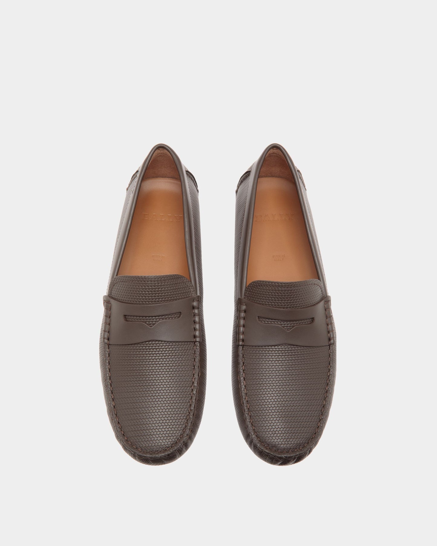 Driver in Brown Embossed Leather