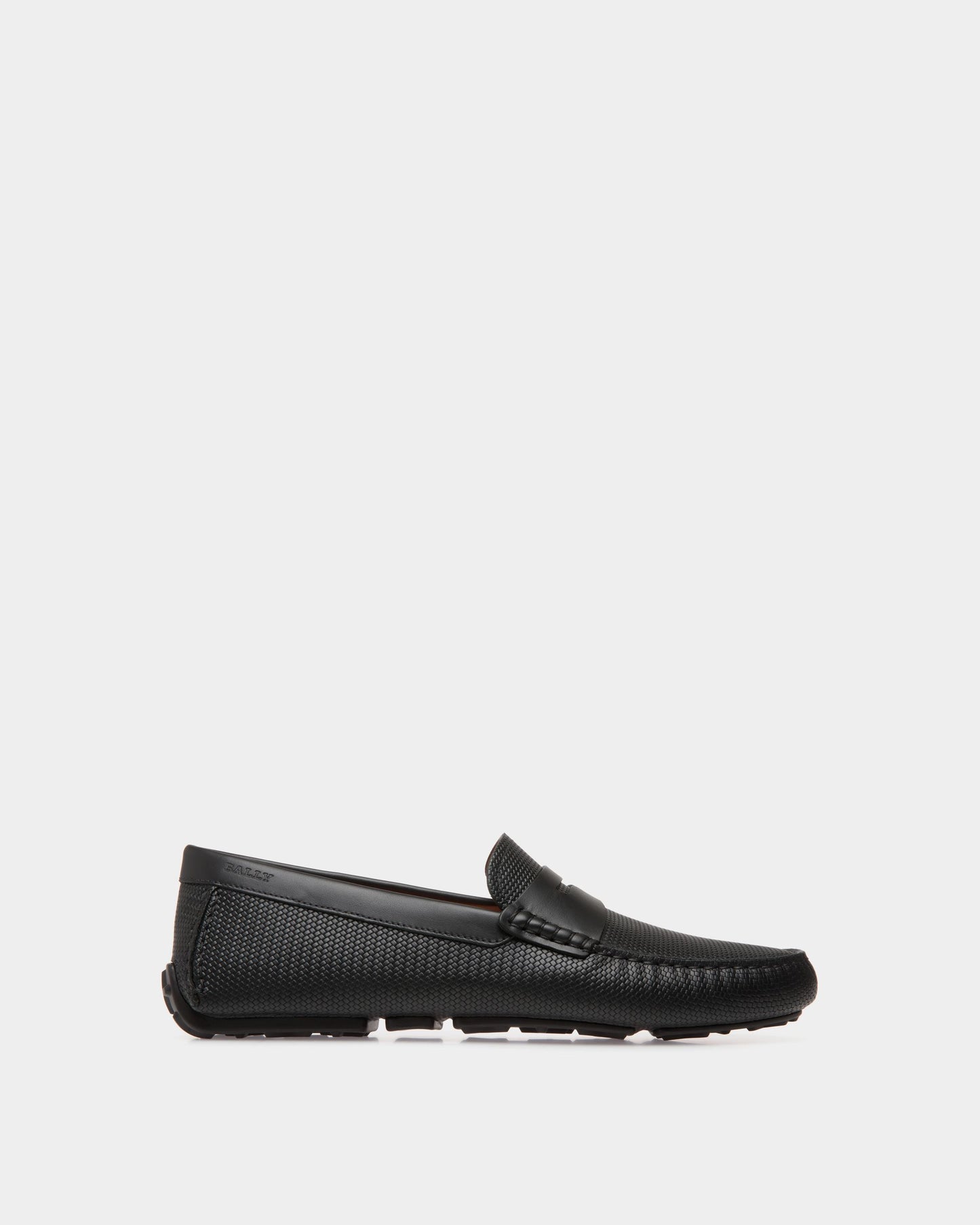 Driver in Black Embossed Leather