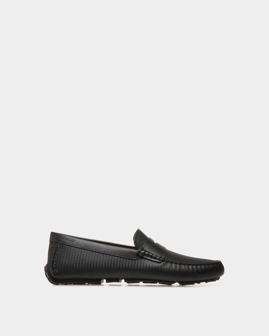 Driver in Black Embossed Leather