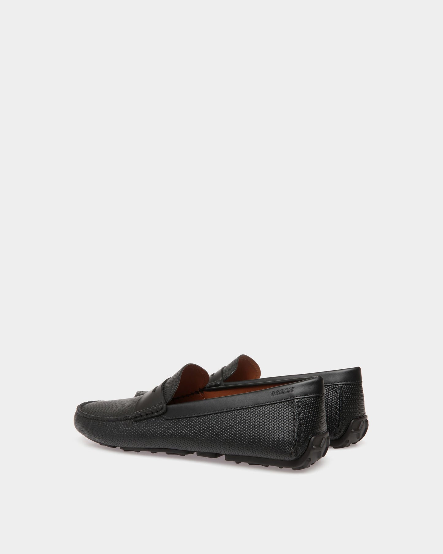 Driver in Black Embossed Leather