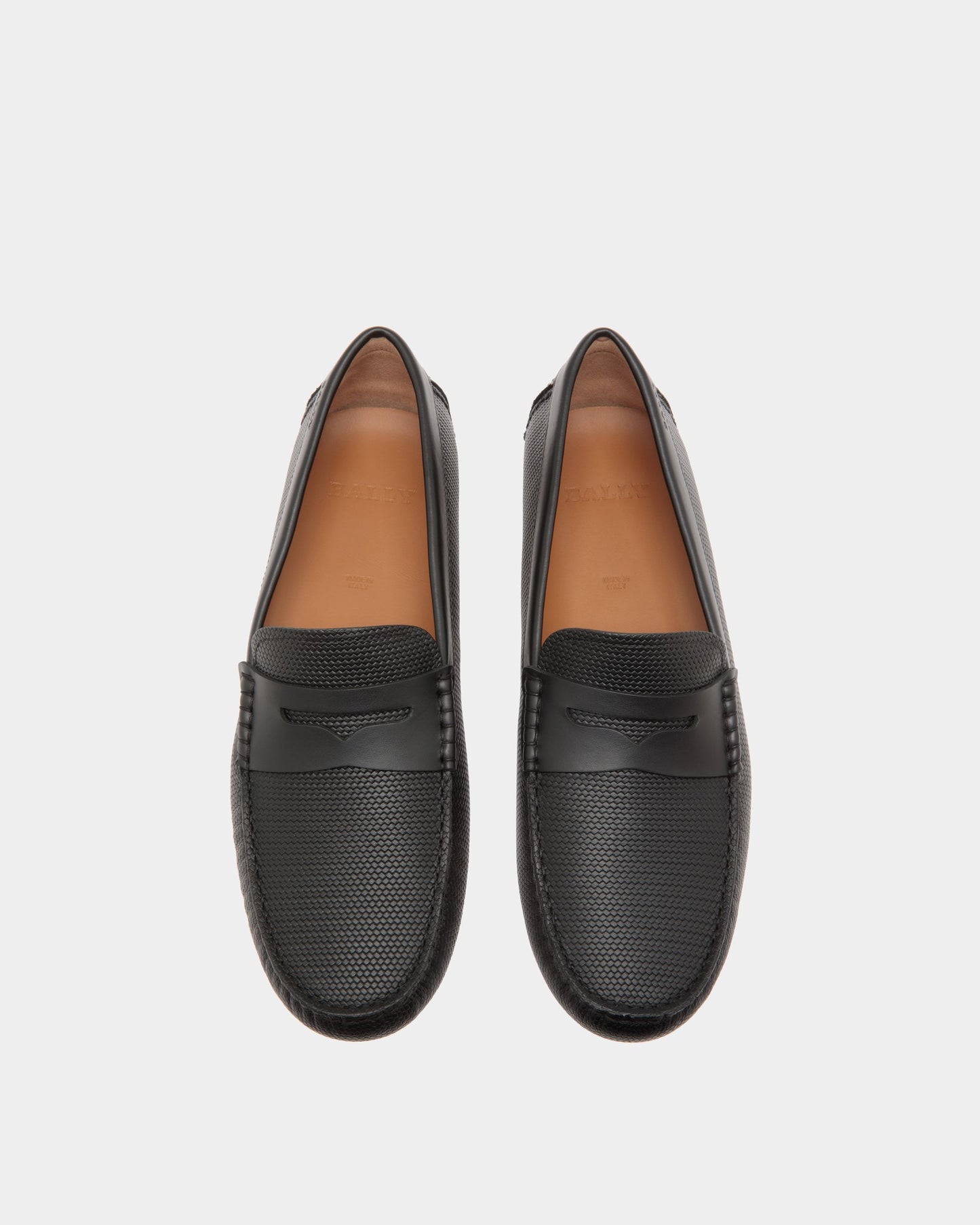 Driver in Black Embossed Leather